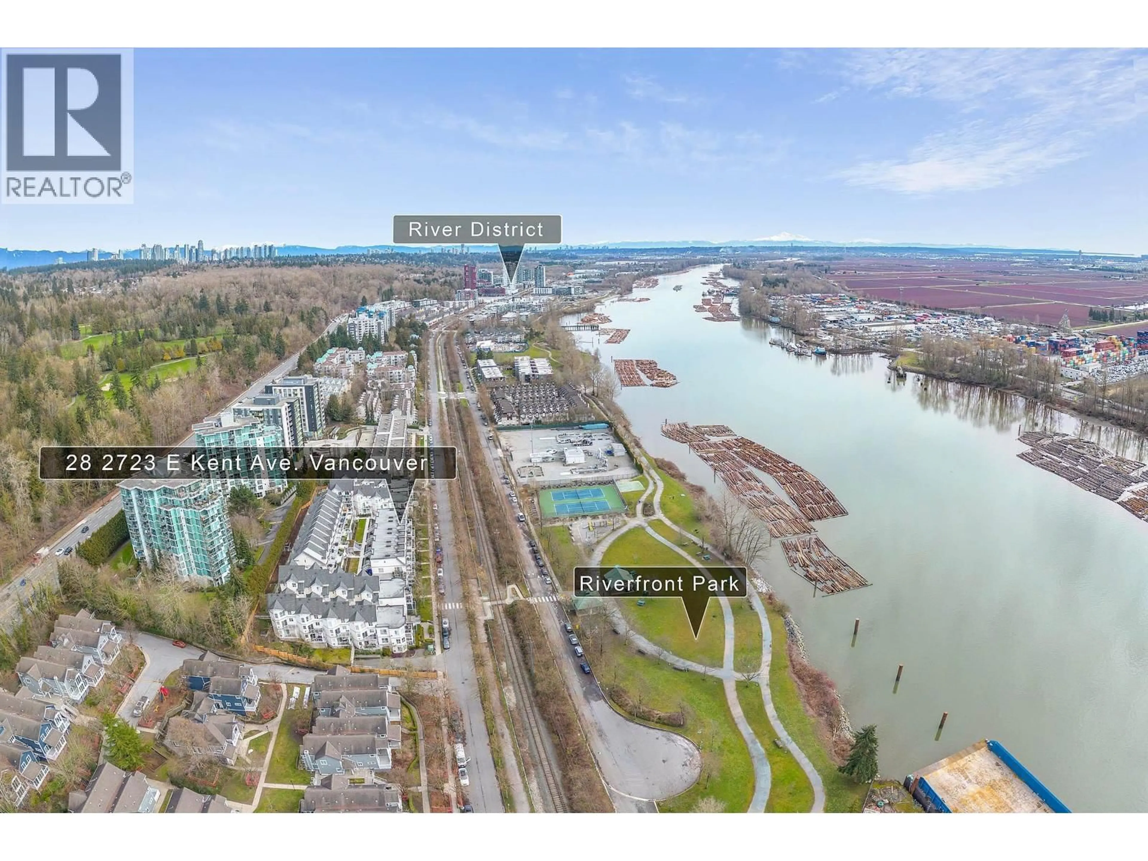A pic from outside/outdoor area/front of a property/back of a property/a pic from drone, water/lake/river/ocean view for 28 - 2723 KENT AVENUE NORTH, Vancouver British Columbia V5S3T9