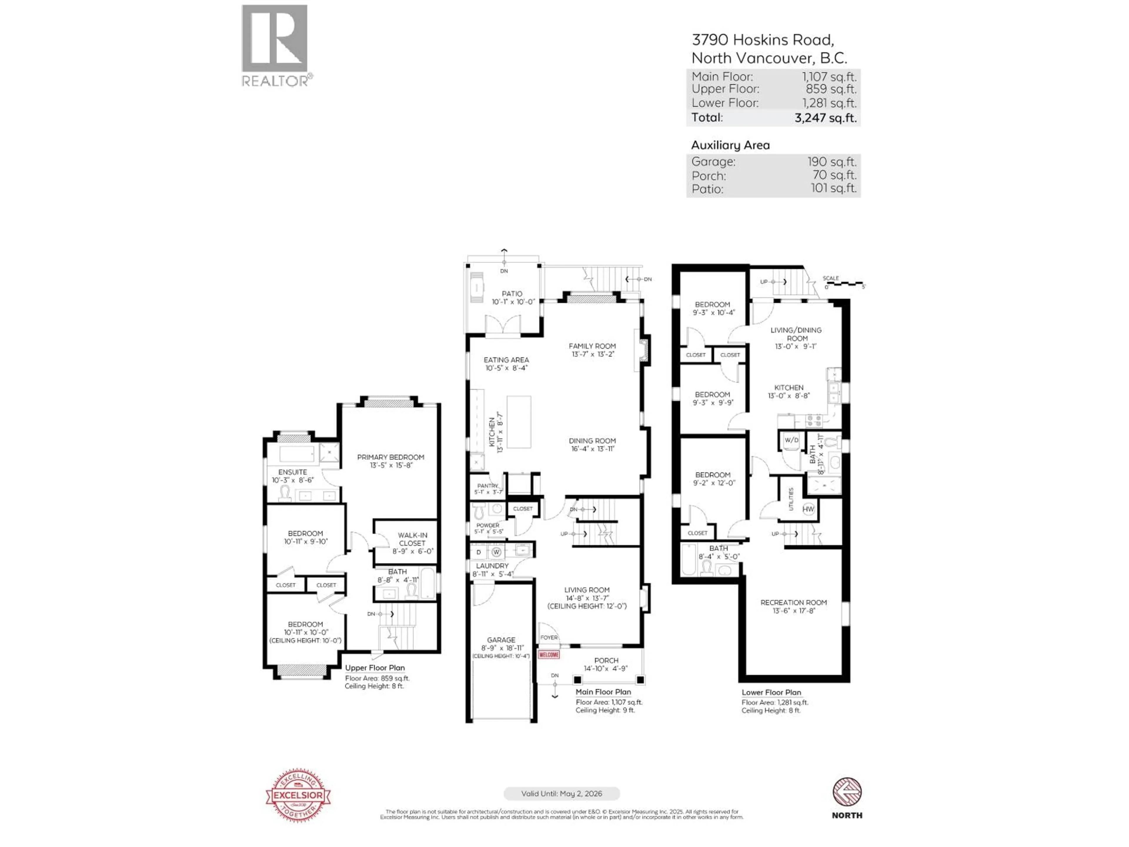 Floor plan for 3790 HOSKINS ROAD, North Vancouver British Columbia V7K2N8