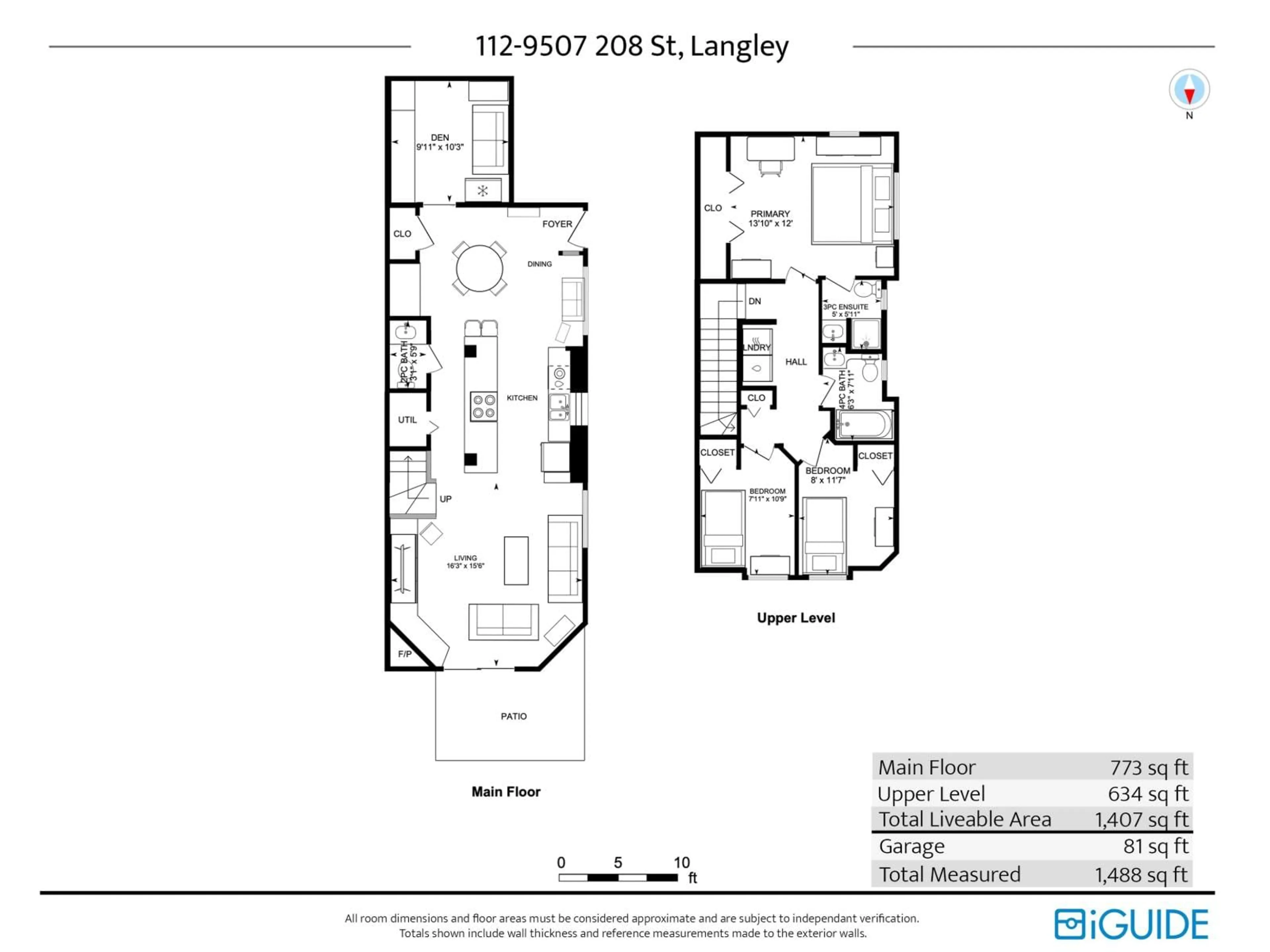 Floor plan for 112 - 9507 208, Langley British Columbia V1M2Z1