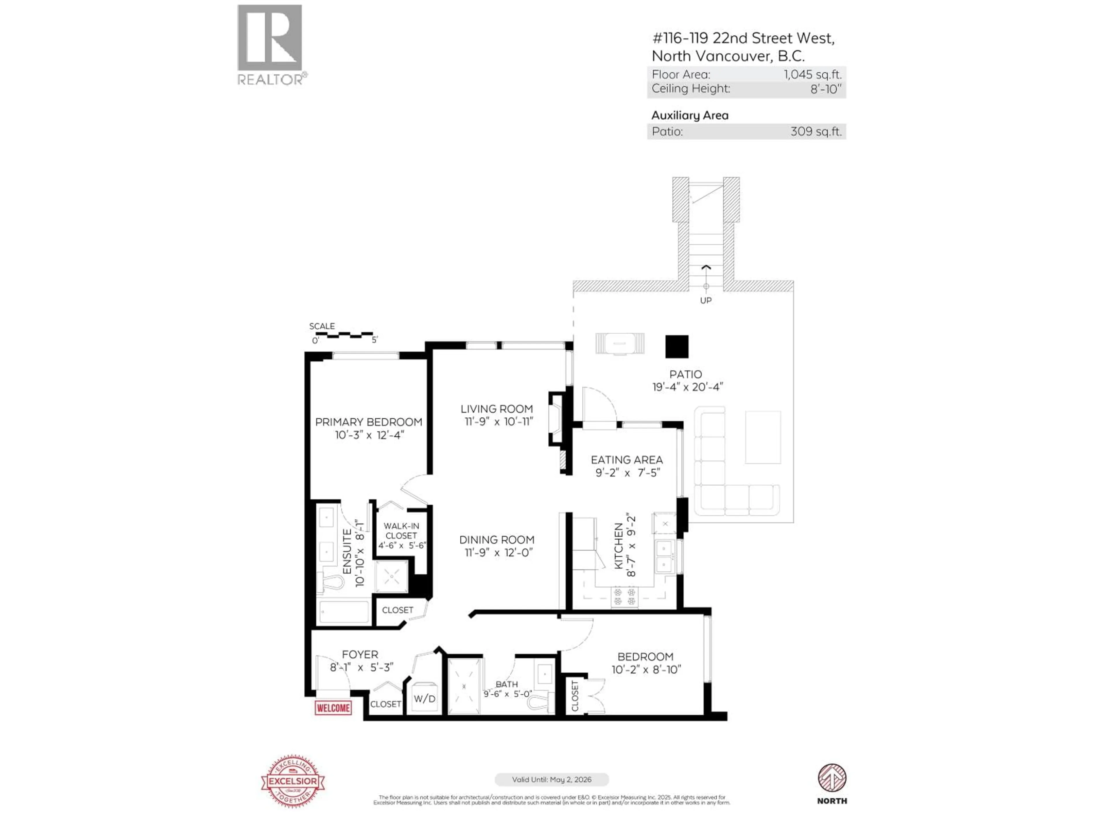 Floor plan for 116 - 119 22ND STREET, North Vancouver British Columbia V7M0B4
