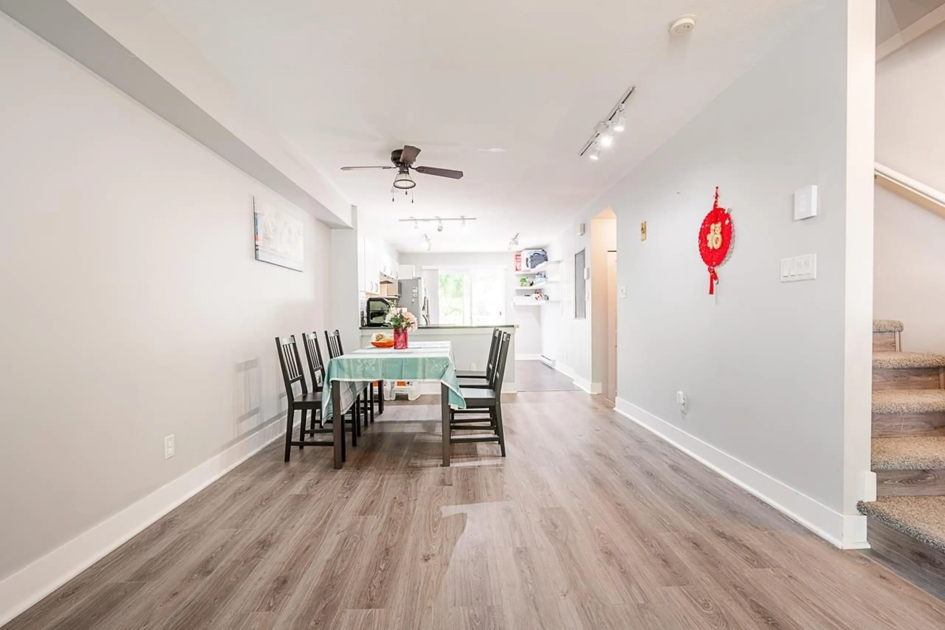 Dining room, wood/laminate floor for 54 - 15175 62A, Surrey British Columbia V3S1X1