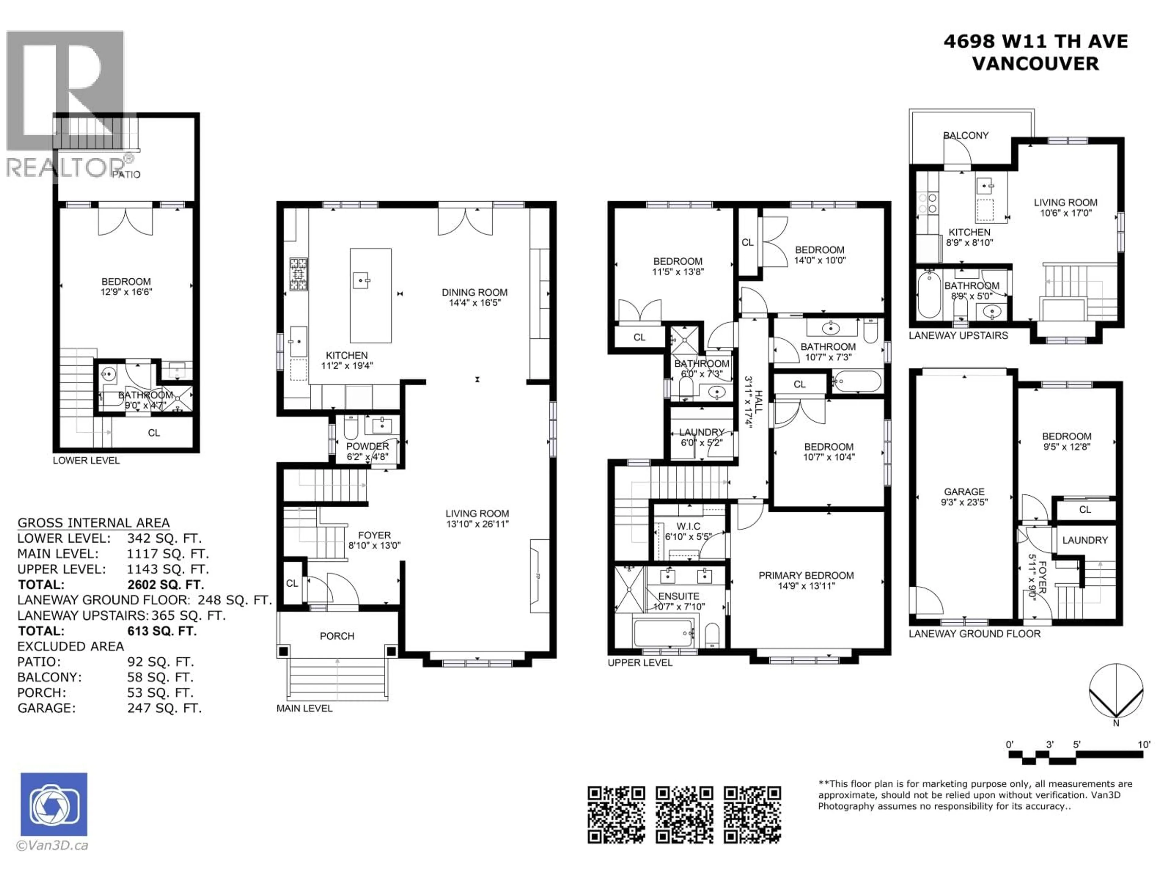 Floor plan for 4698 11TH AVENUE, Vancouver British Columbia V6R2M7