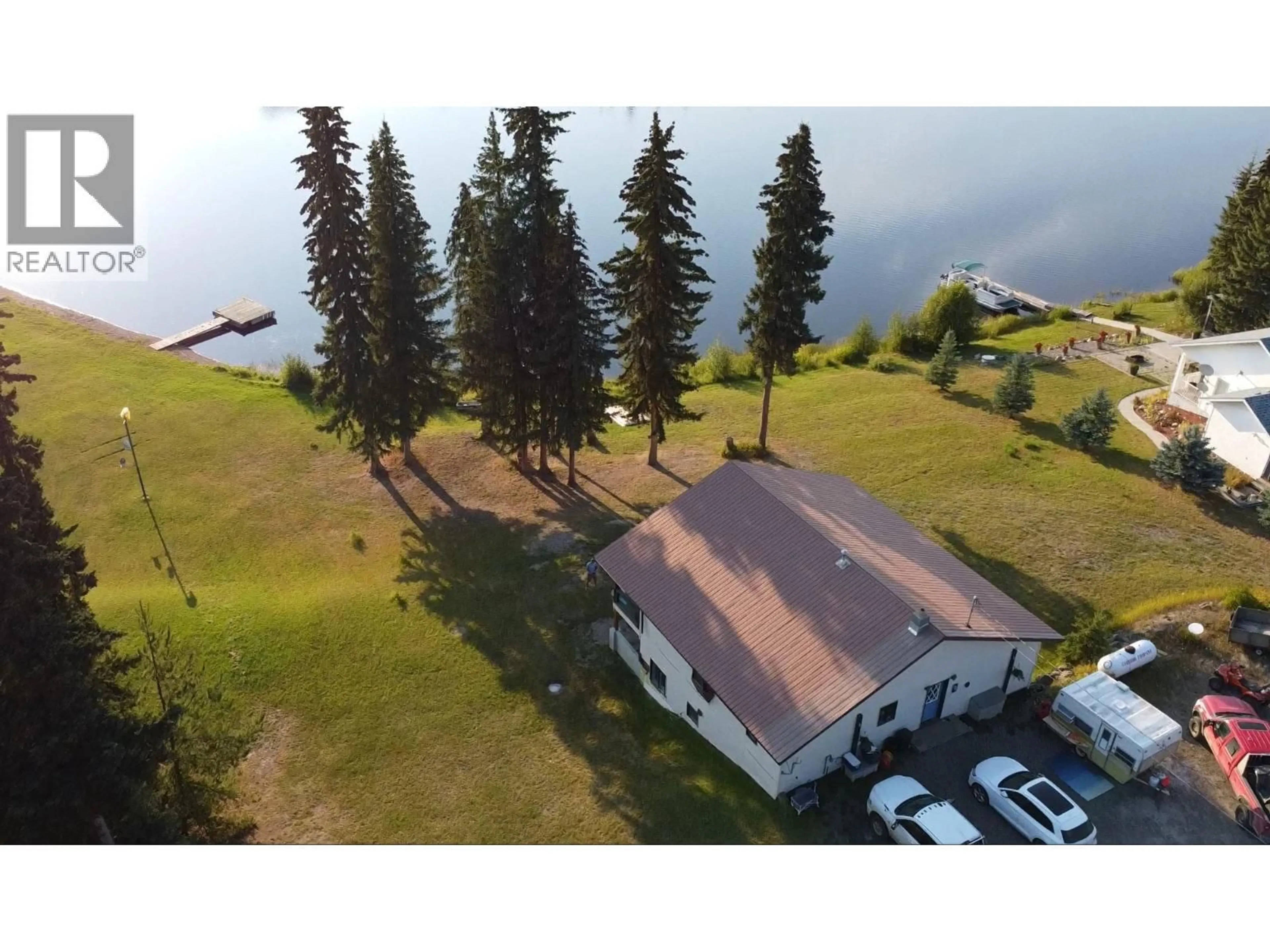 A pic from outside/outdoor area/front of a property/back of a property/a pic from drone, water/lake/river/ocean view for 624 TIBBLES ROAD, Quesnel British Columbia V2J3H9