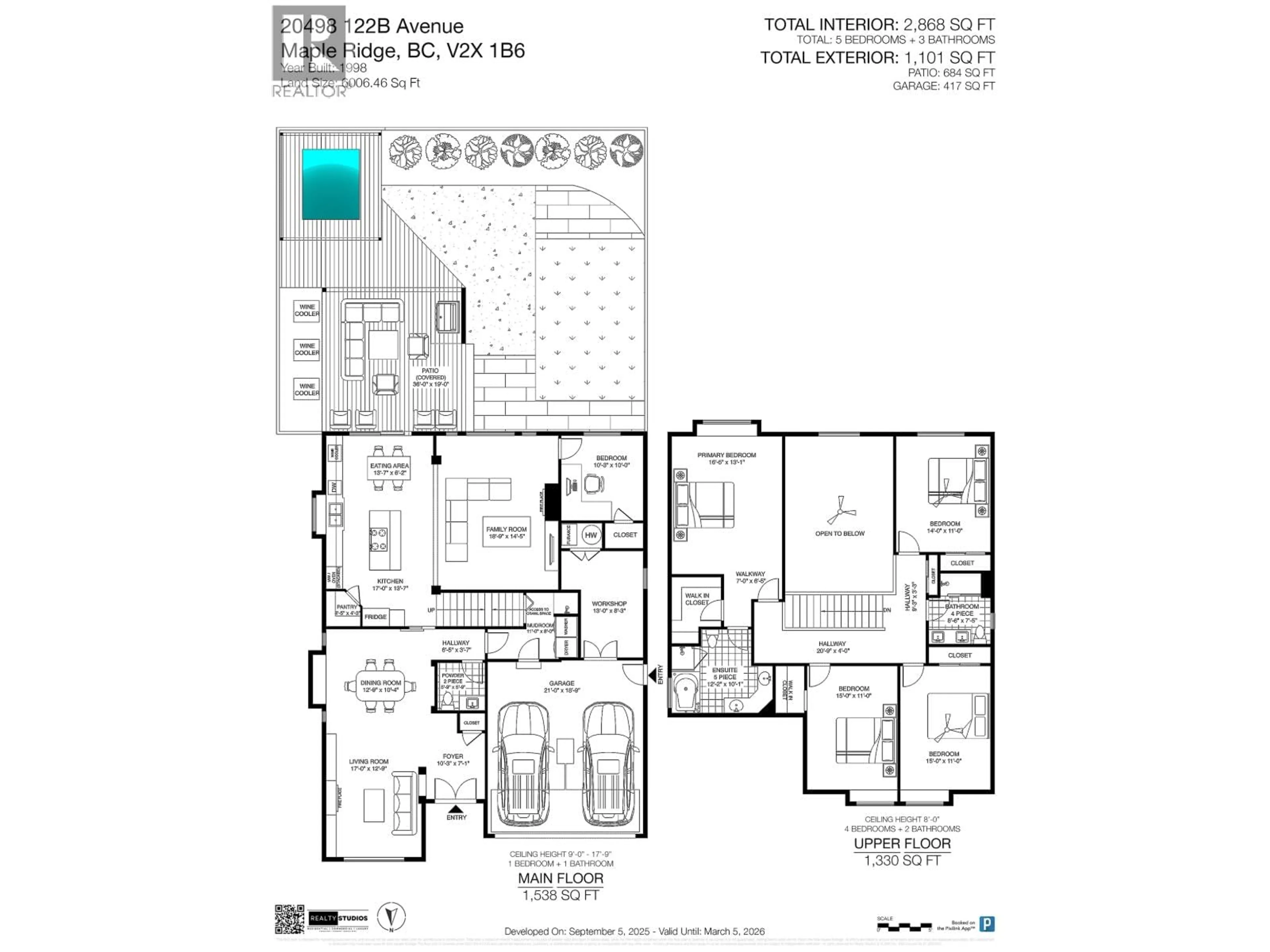Floor plan for 20498 122B AVENUE, Maple Ridge British Columbia V2X1B6