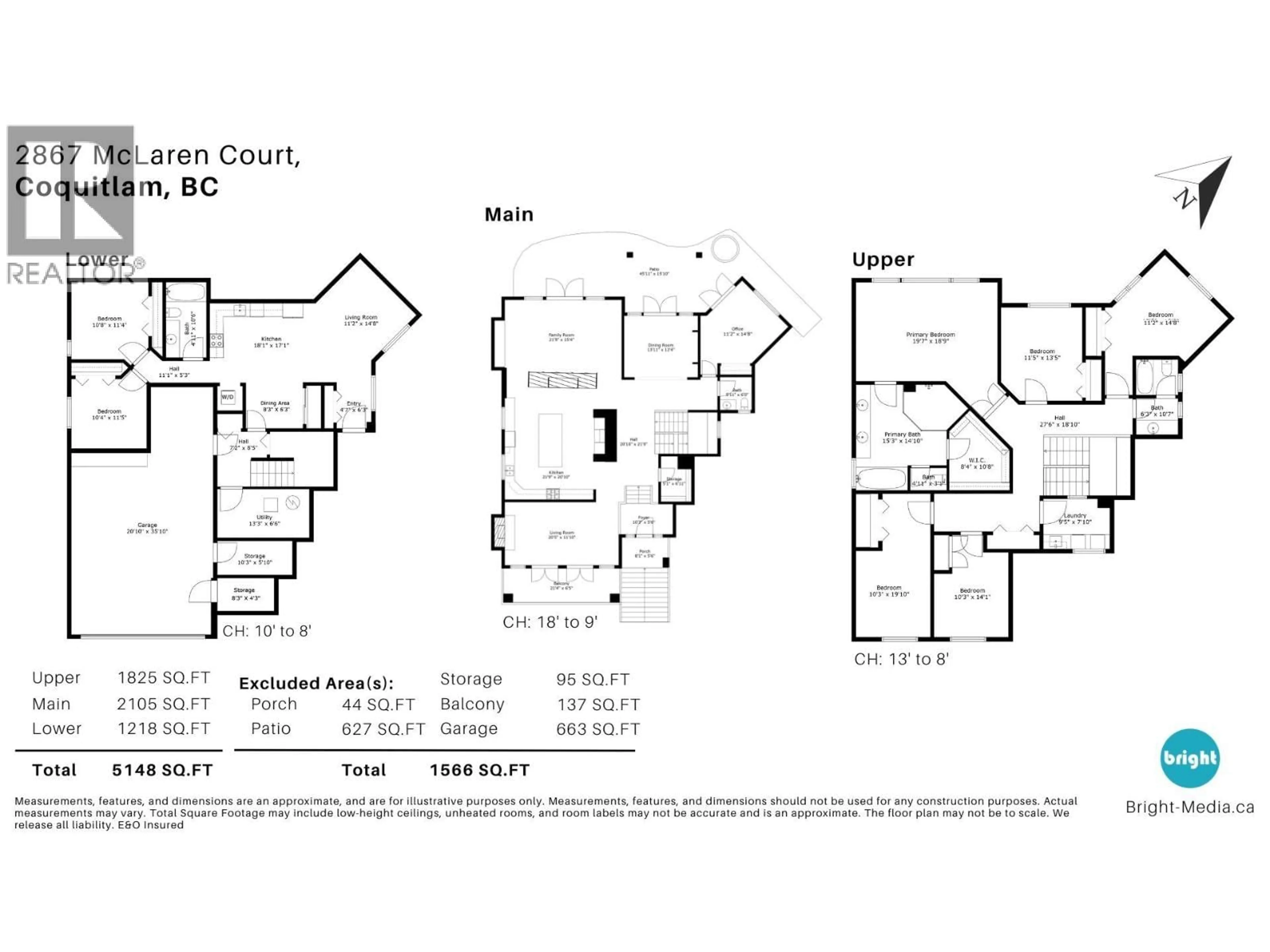 Floor plan for 2867 MCLAREN COURT, Coquitlam British Columbia V3B8G2