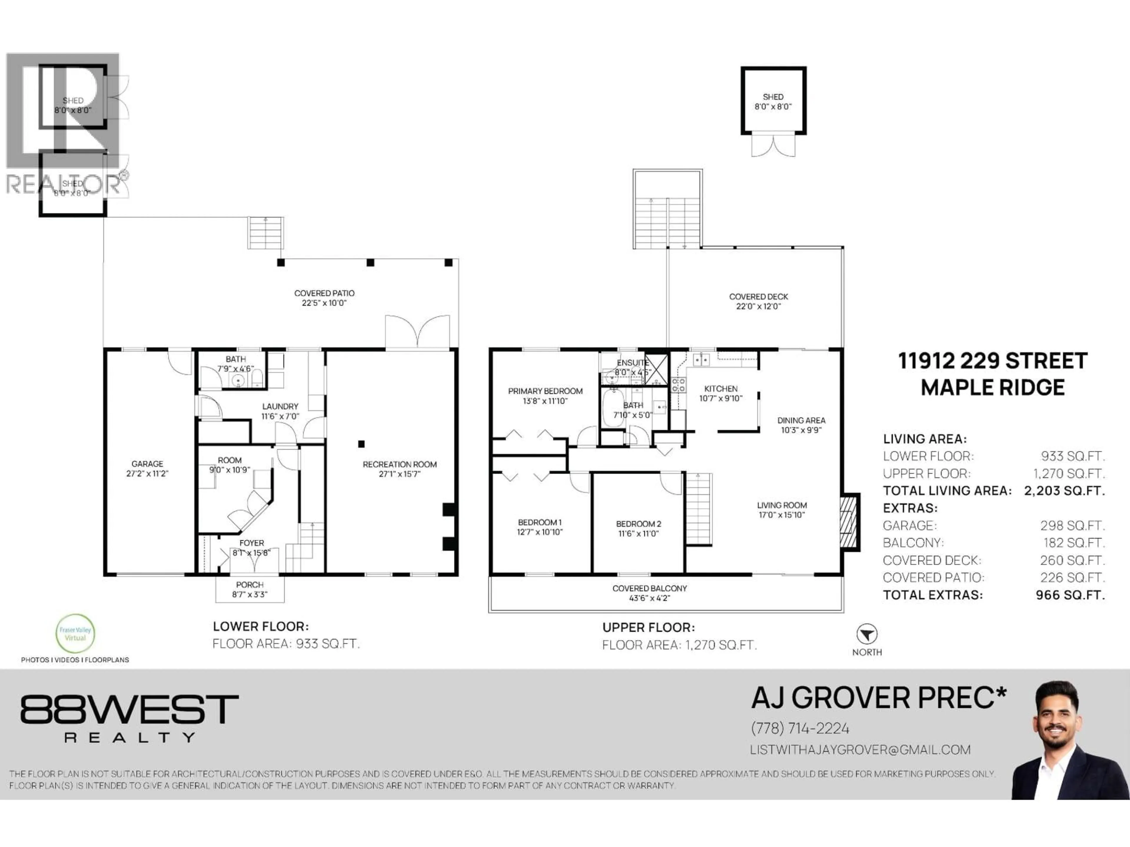 Floor plan for 11912 229 STREET, Maple Ridge British Columbia V2X6P8