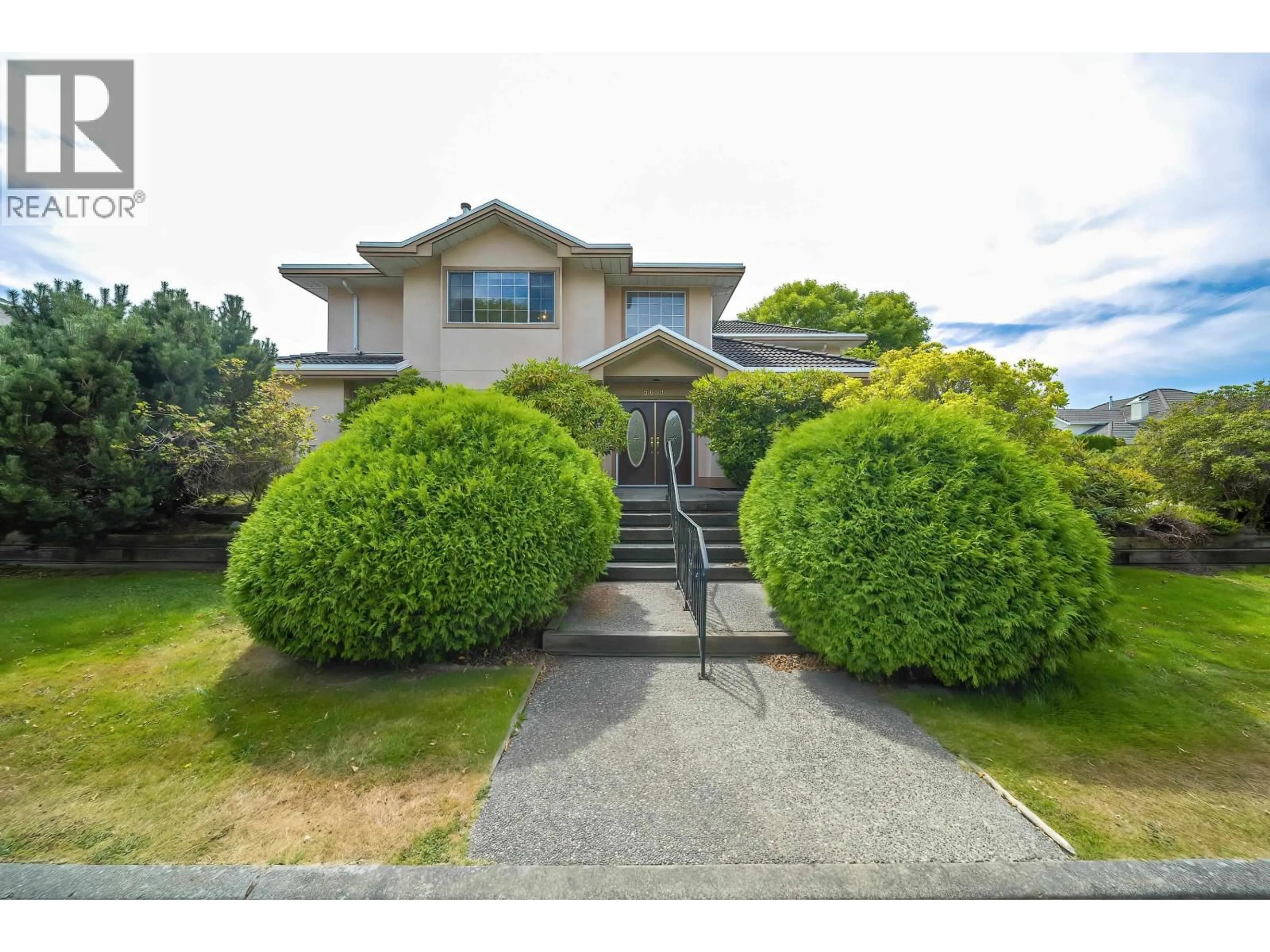A pic from outside/outdoor area/front of a property/back of a property/a pic from drone, street for 5619 HANKIN DRIVE, Richmond British Columbia V7C5N5