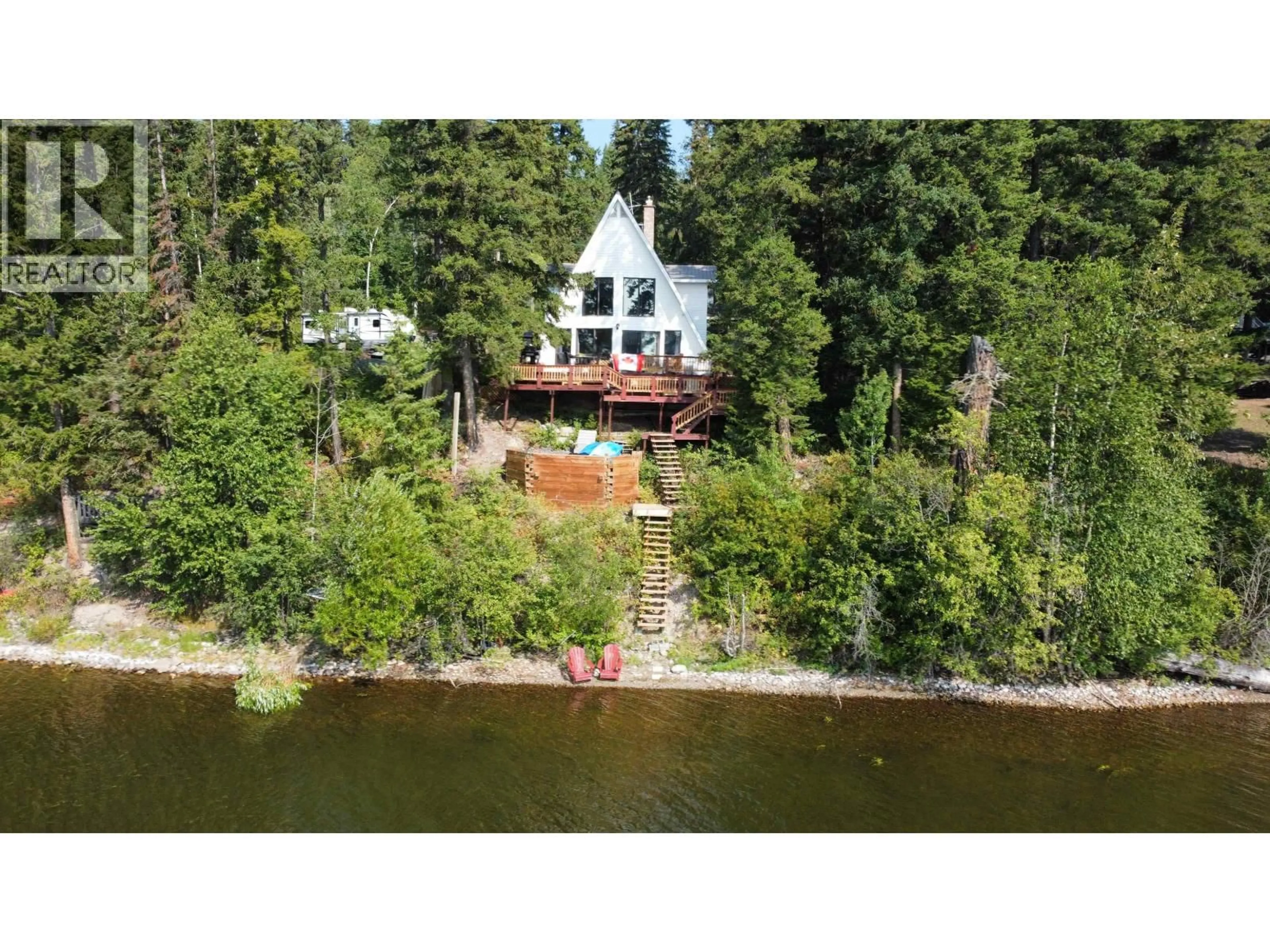A pic from outside/outdoor area/front of a property/back of a property/a pic from drone, water/lake/river/ocean view for 23255 FYFE ROAD, Prince George British Columbia V2N6H7