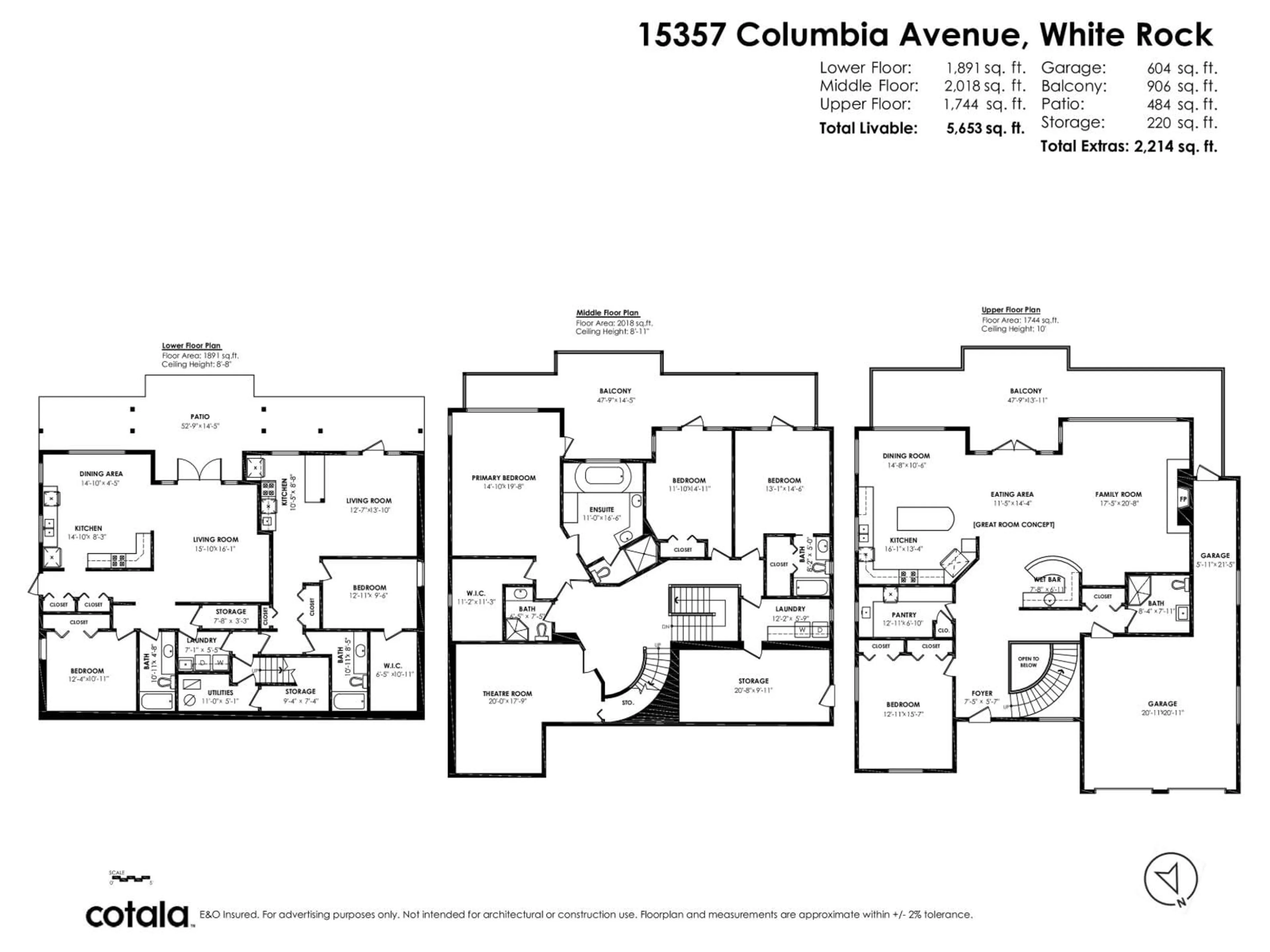 Floor plan for 15357 COLUMBIA, White Rock British Columbia V4B1J8