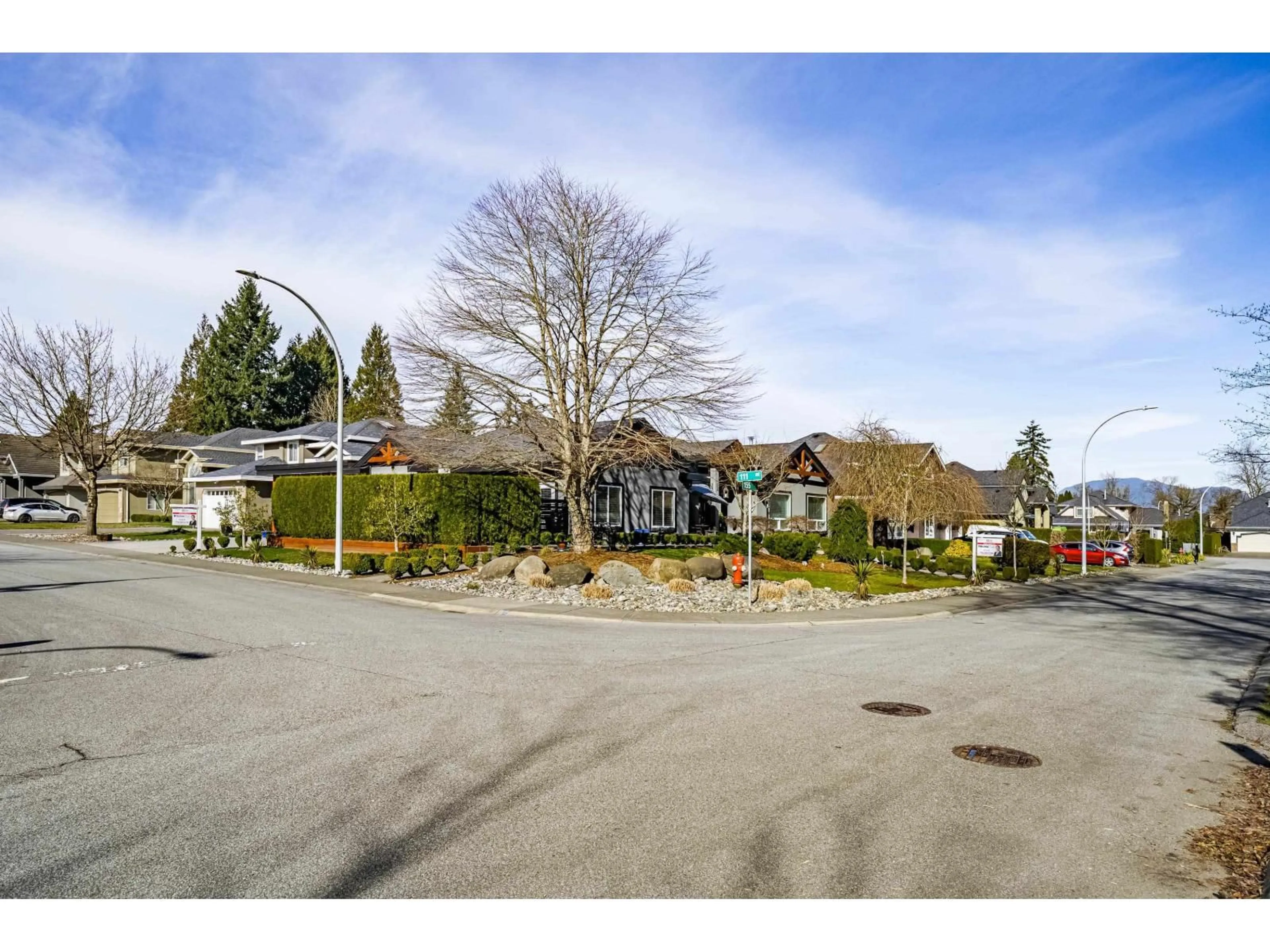 A pic from outside/outdoor area/front of a property/back of a property/a pic from drone, street for 11125 155, Surrey British Columbia V3R0W6