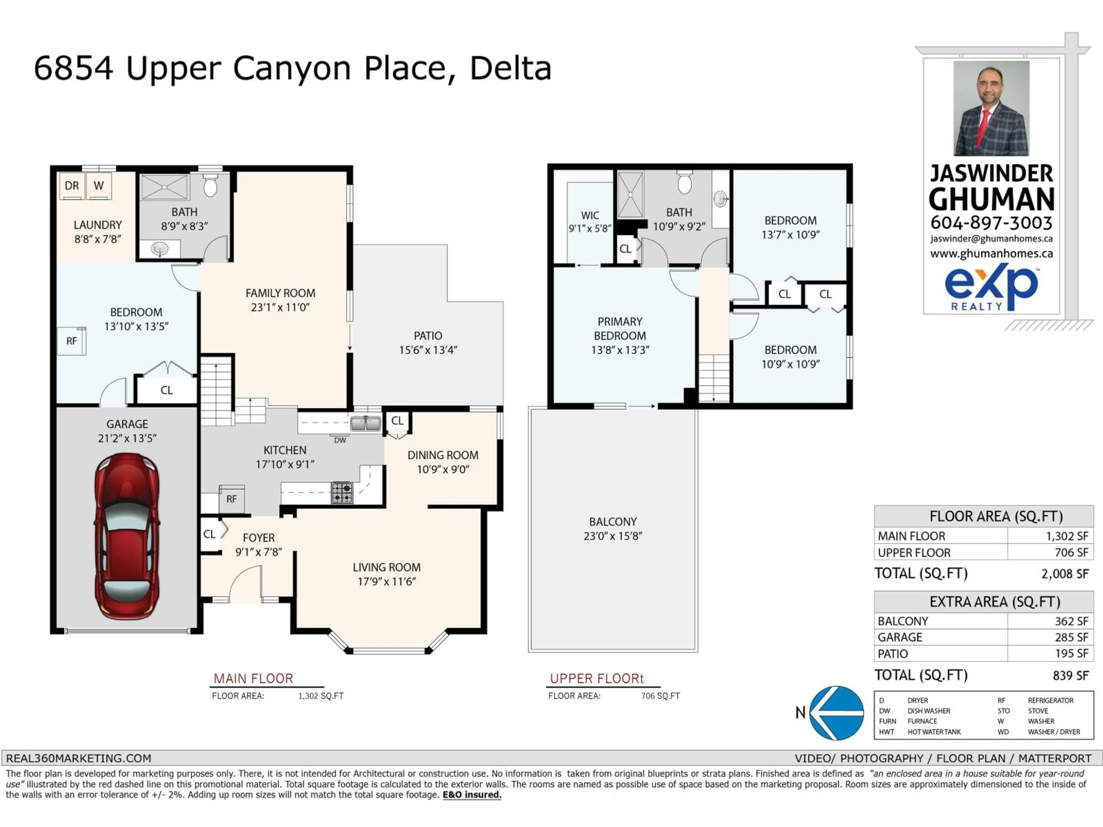 Floor plan for 6854 UPPER CANYON, Delta British Columbia V4E2M2