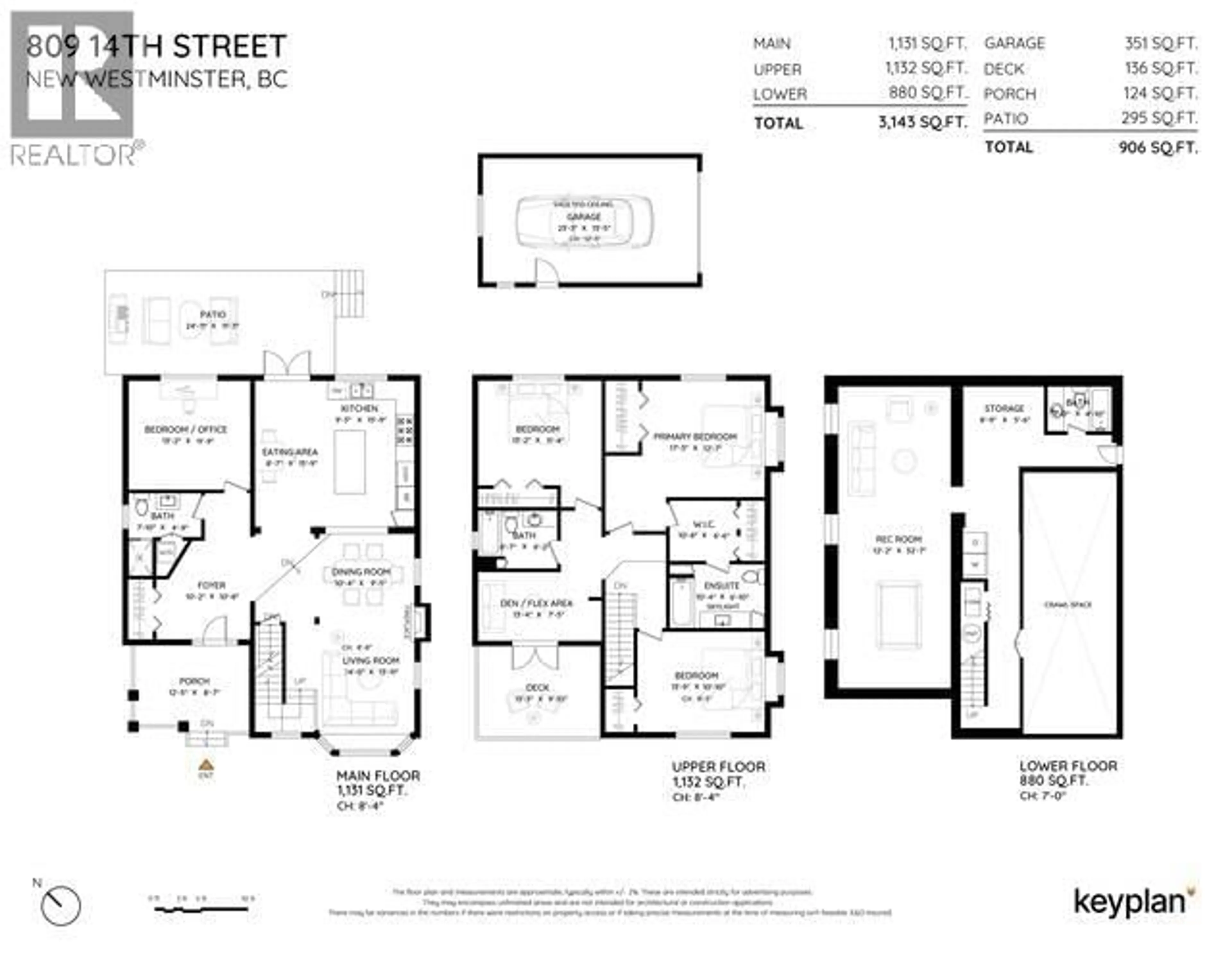 Floor plan for 809 FOURTEENTH STREET, New Westminster British Columbia V3M4P5