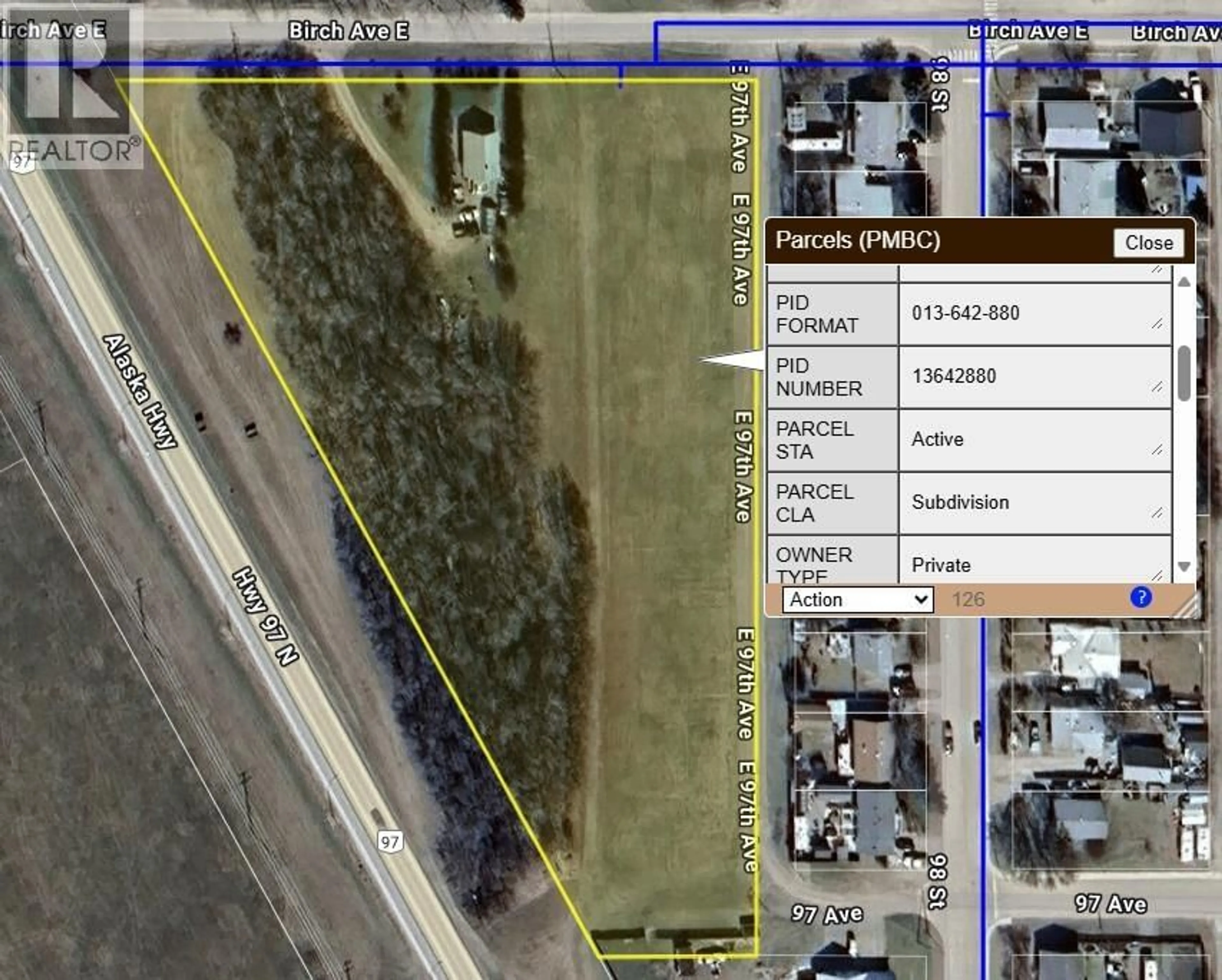 A pic from outside/outdoor area/front of a property/back of a property/a pic from drone, street for 9823 BIRCH AVENUE, Taylor British Columbia V0C2K0