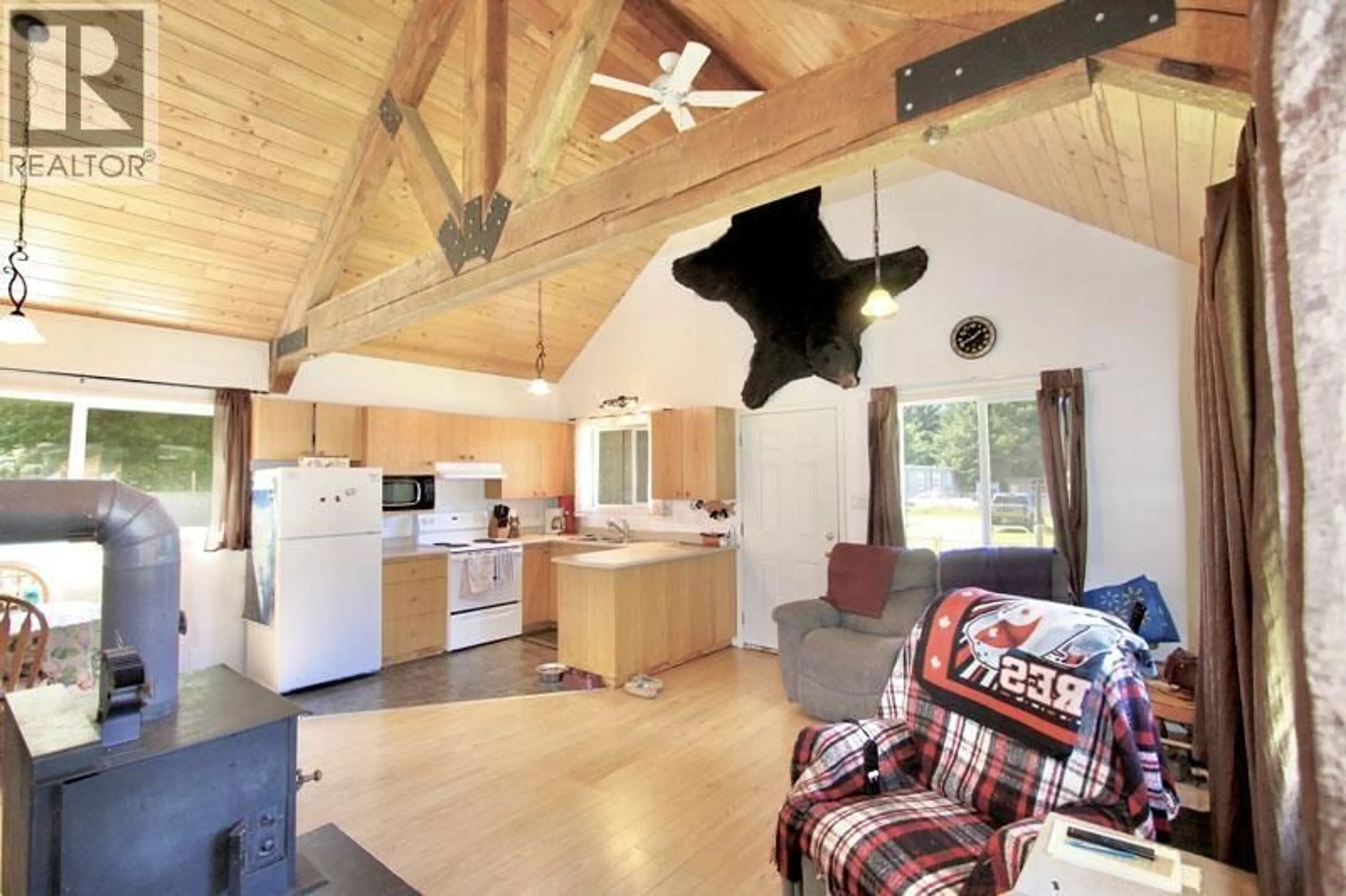 Open concept kitchen, wood/laminate floor for 1514 BURGESS AVENUE, Masset British Columbia V0T1M0