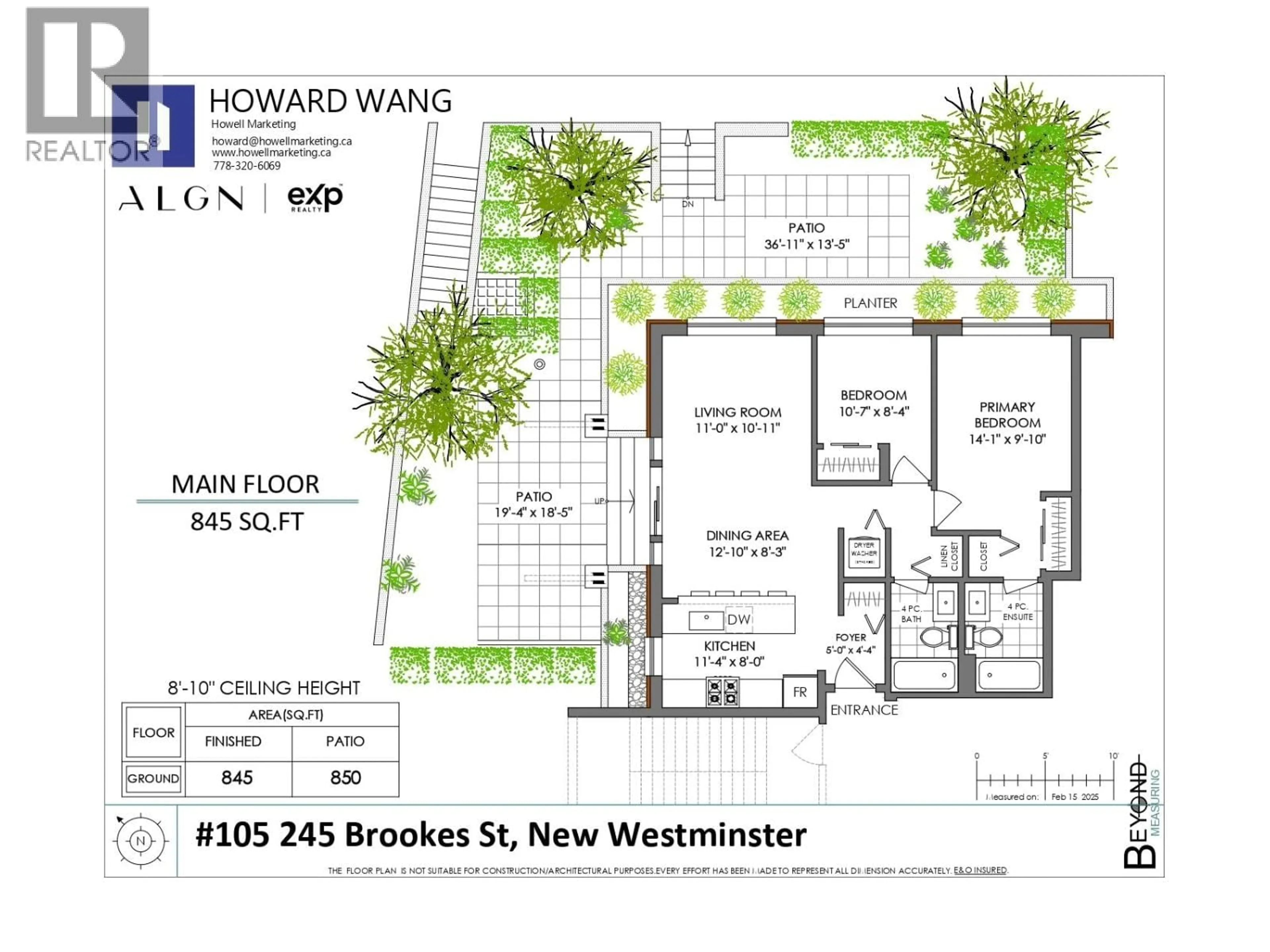 Floor plan for 105 - 245 BROOKES STREET, New Westminster British Columbia V3M0G5