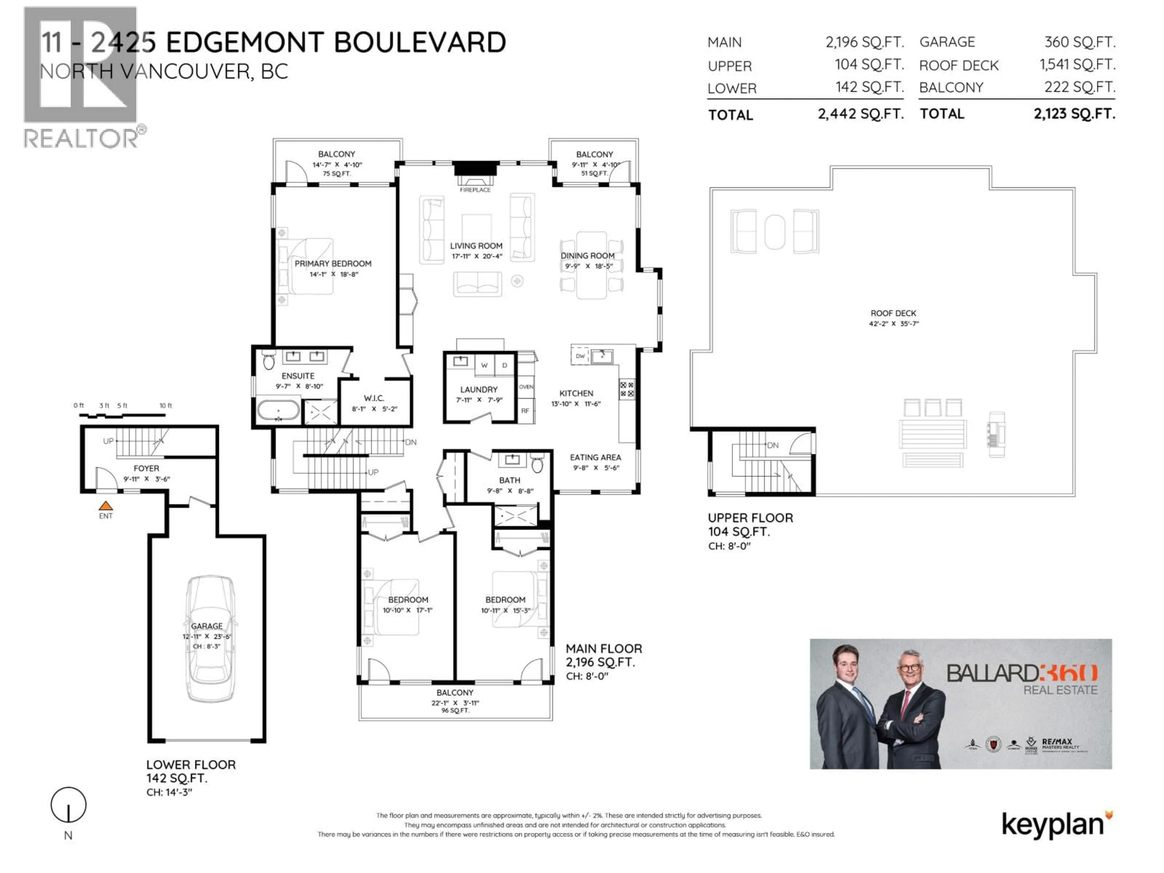 Floor plan for 11 - 2425 EDGEMONT BOULEVARD, North Vancouver British Columbia V7P2L2
