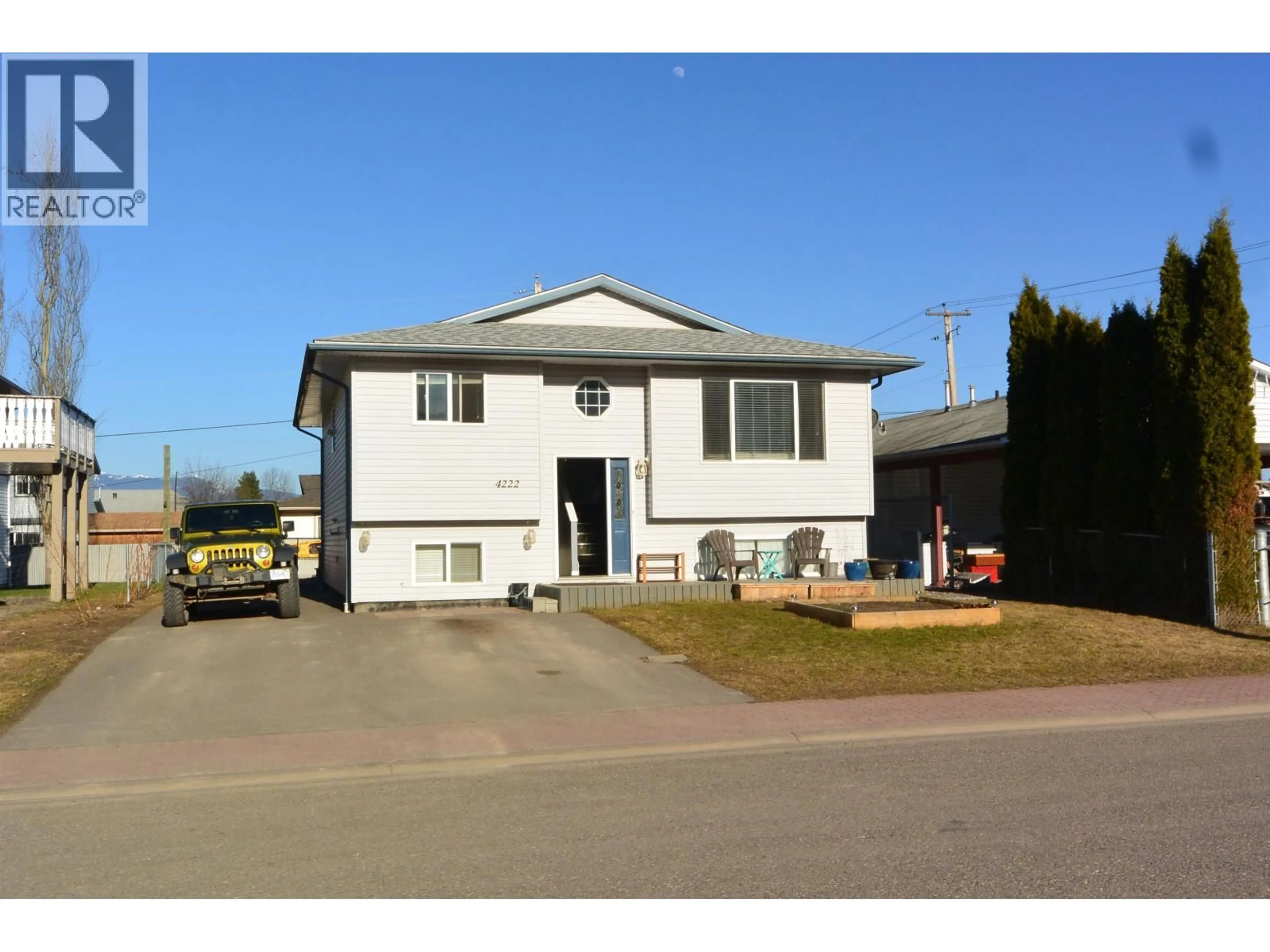 Home with vinyl exterior material, street for 4222 MOUNTAINVIEW CRESCENT, Smithers British Columbia V0J2N0