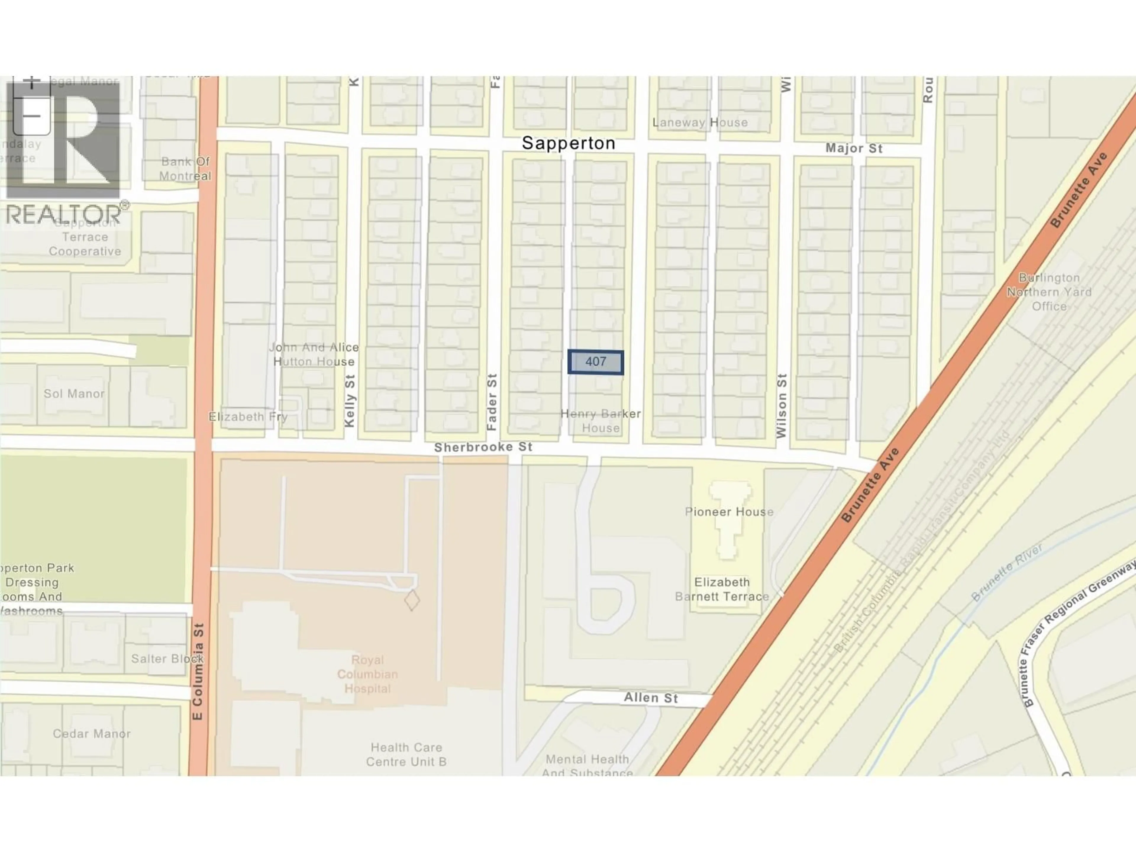 Picture of a map for 407 GARRETT STREET, New Westminster British Columbia V3L3S1