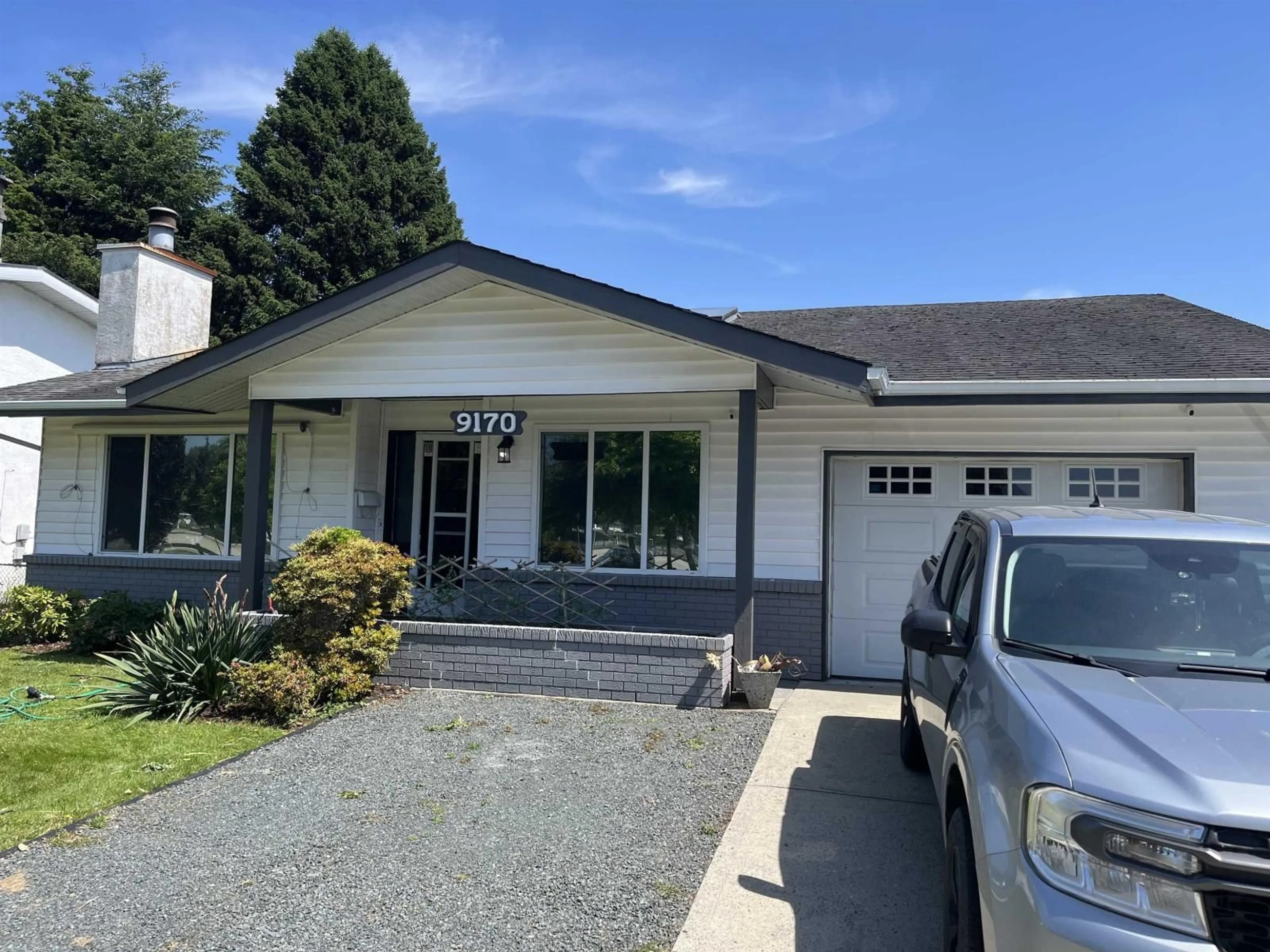 Home with vinyl exterior material, street for 9170 ASHWELL ROAD, Chilliwack British Columbia V2P7L9