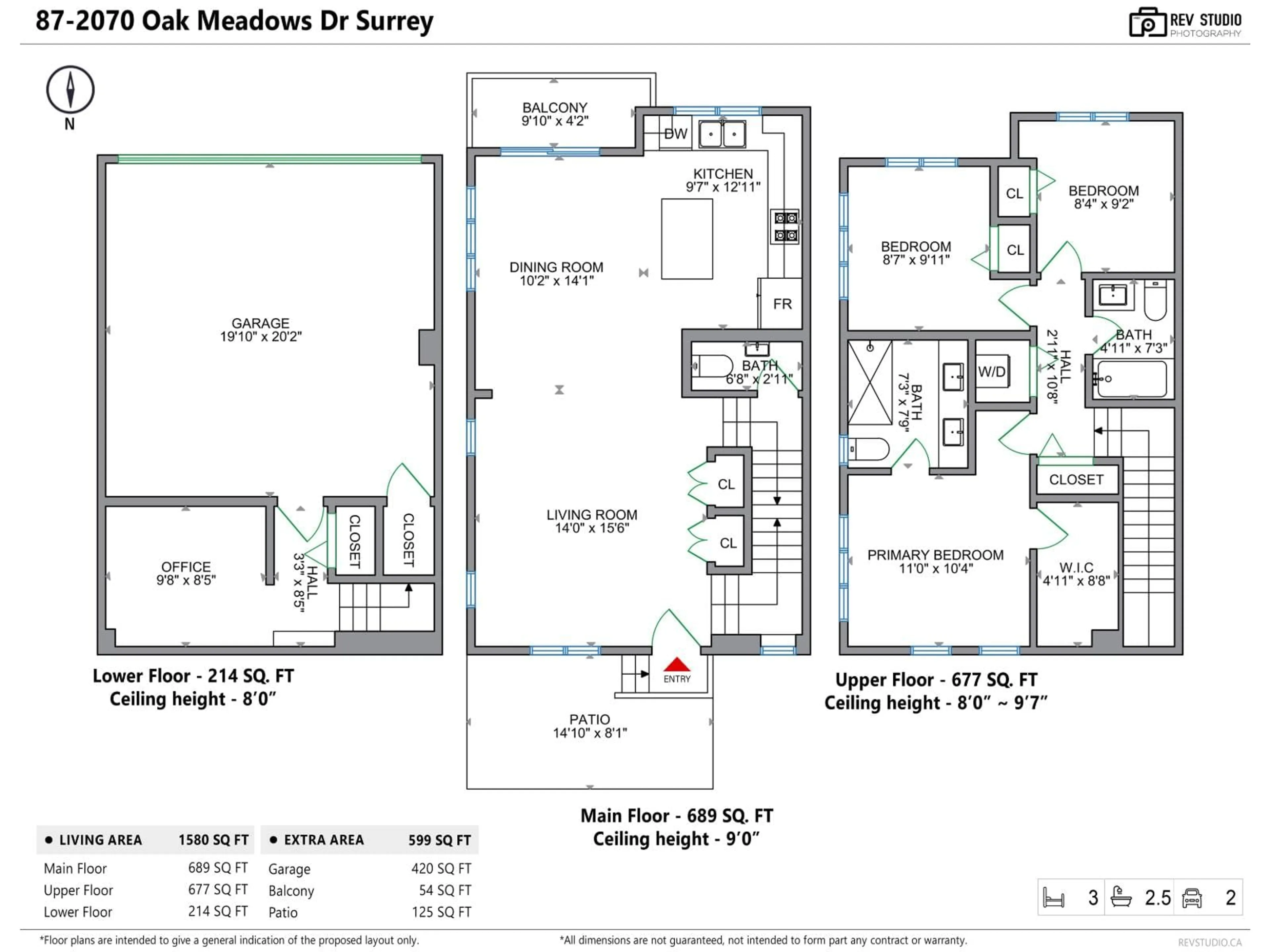 Floor plan for 87 - 2070 OAK MEADOWS, Surrey British Columbia V3Z1J1