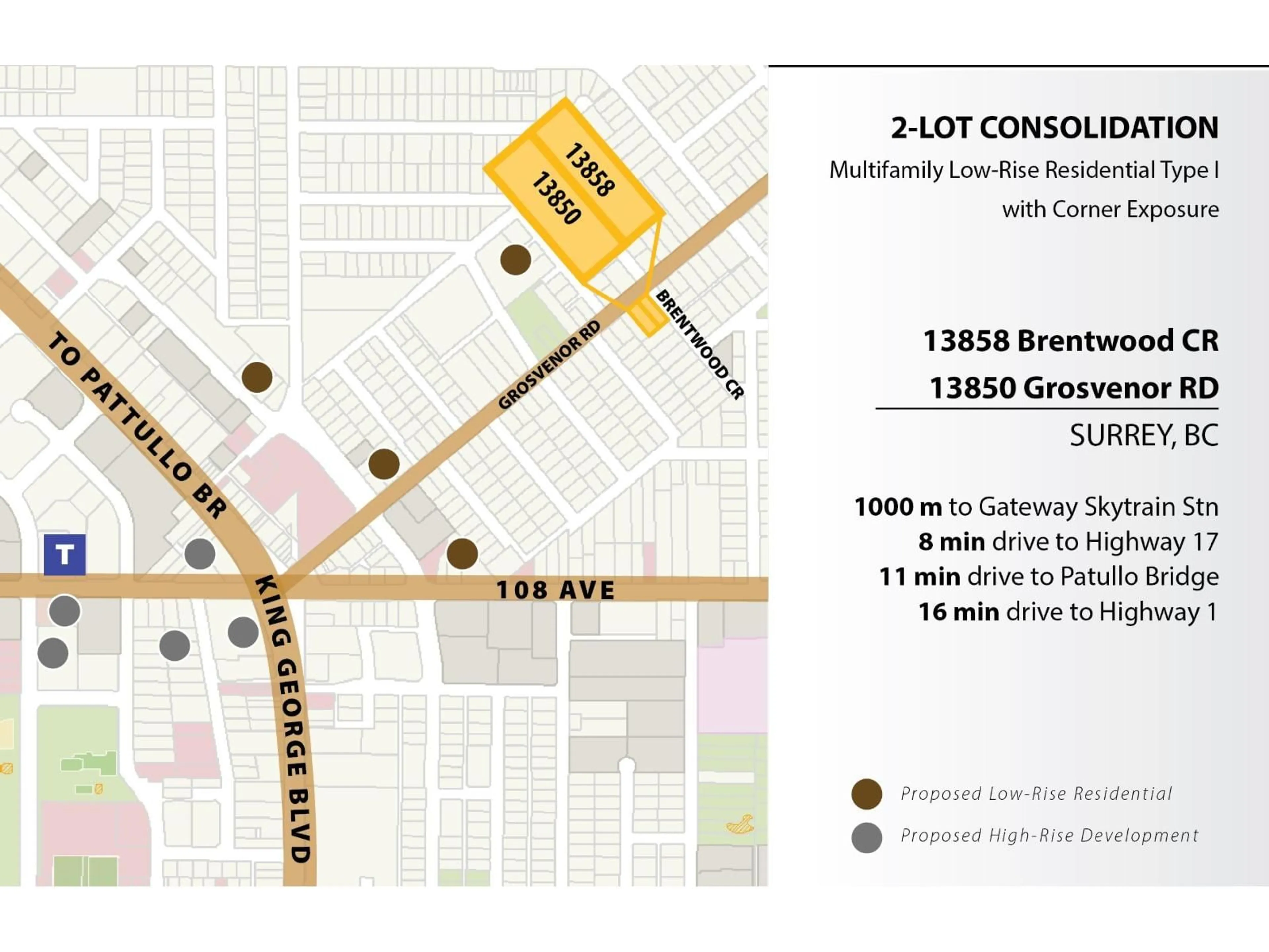 Picture of a map for 13850 GROSVENOR, Surrey British Columbia V3R5E8