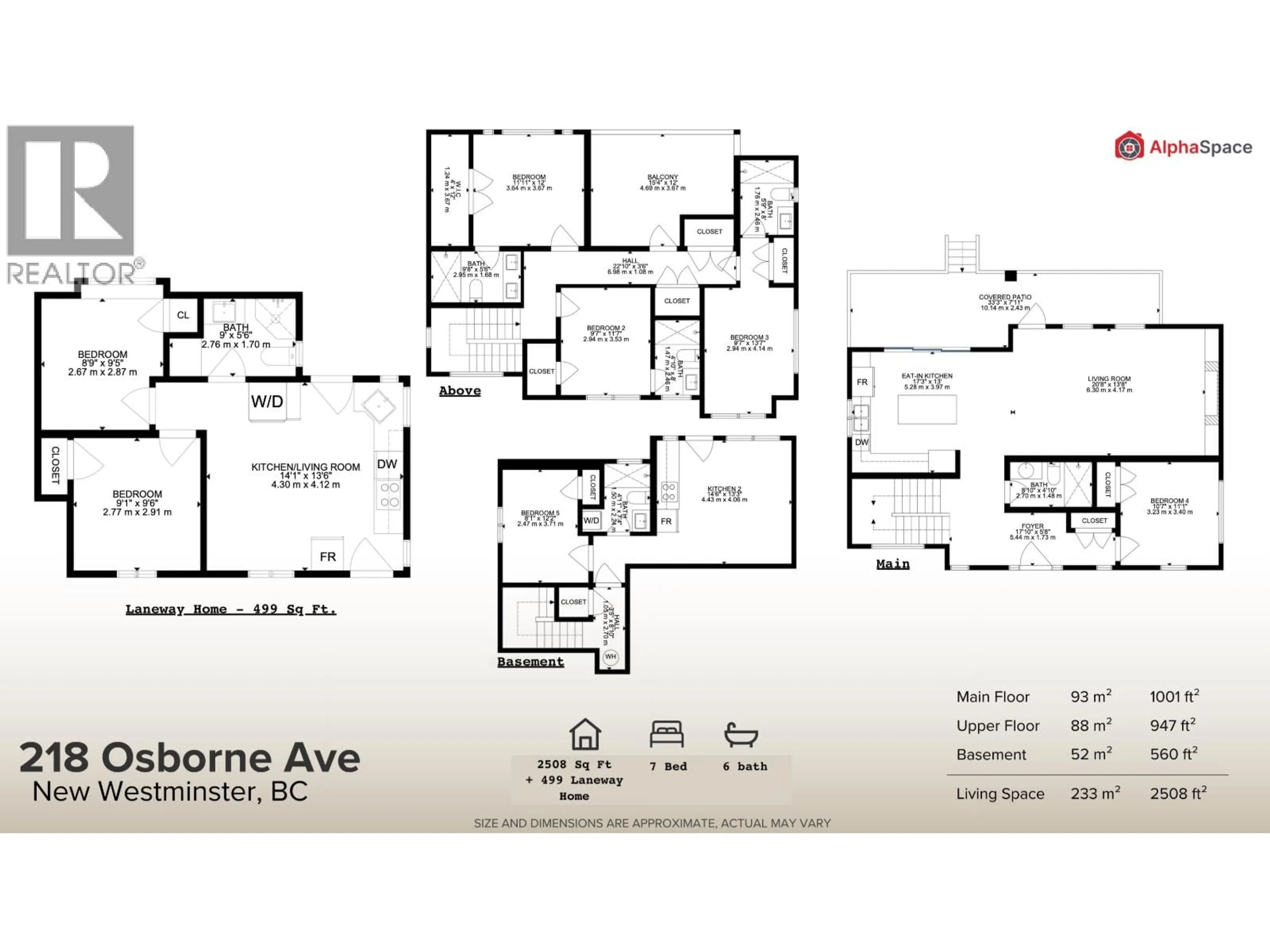 Floor plan for 218 OSBORNE AVENUE, New Westminster British Columbia V3L1Y8