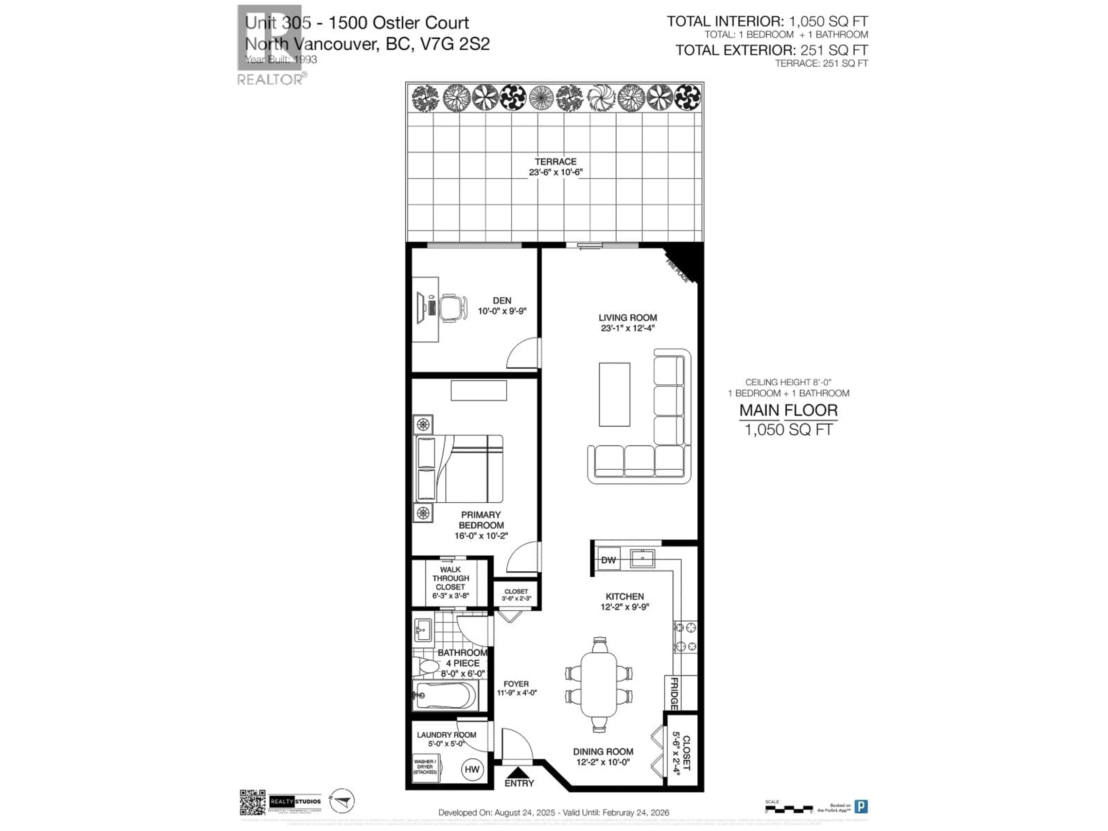 Floor plan for 305 - 1500 OSTLER COURT, North Vancouver British Columbia V7G2S2