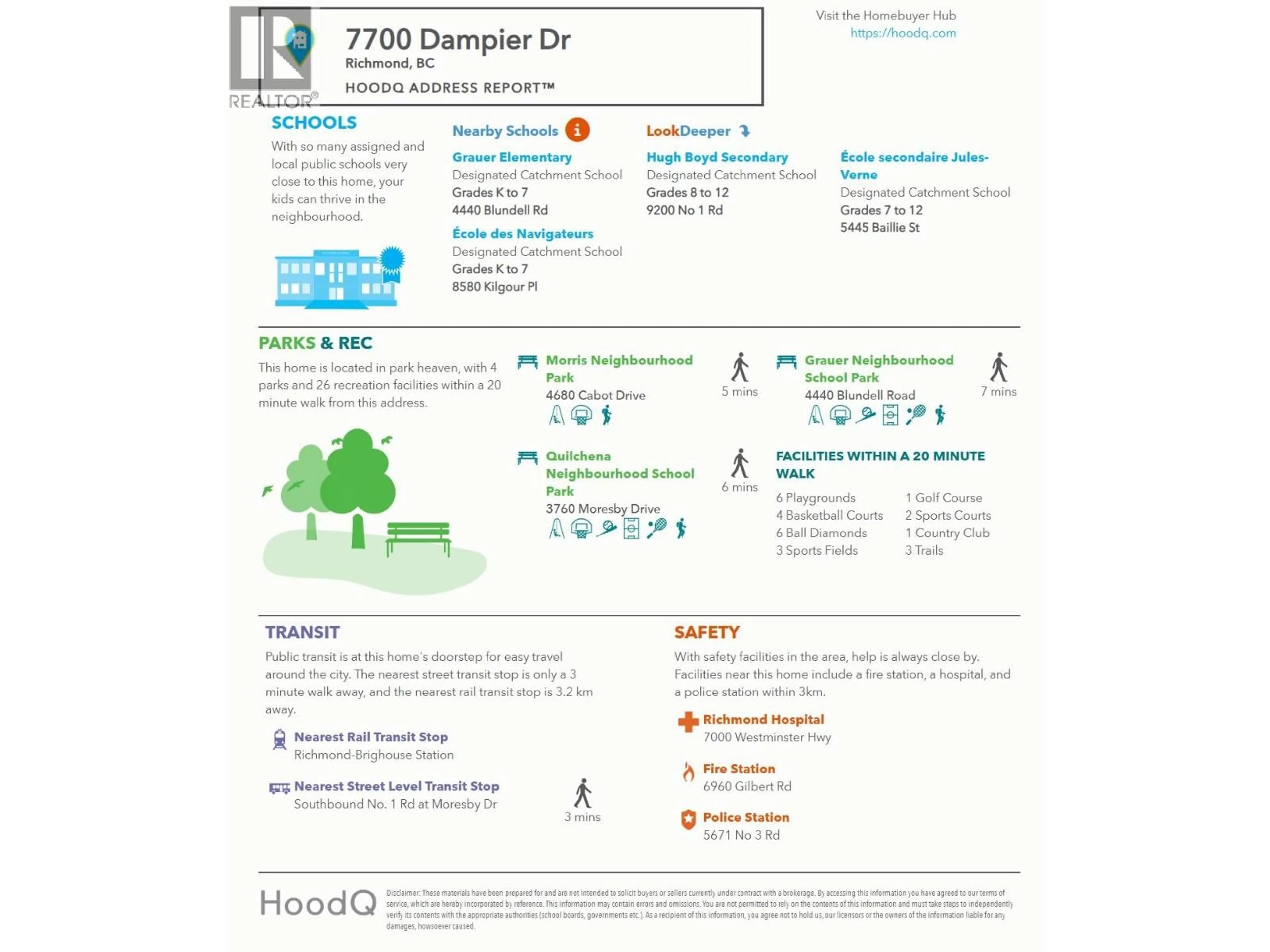 Floor plan for 7700 DAMPIER DRIVE, Richmond British Columbia V7C4P1