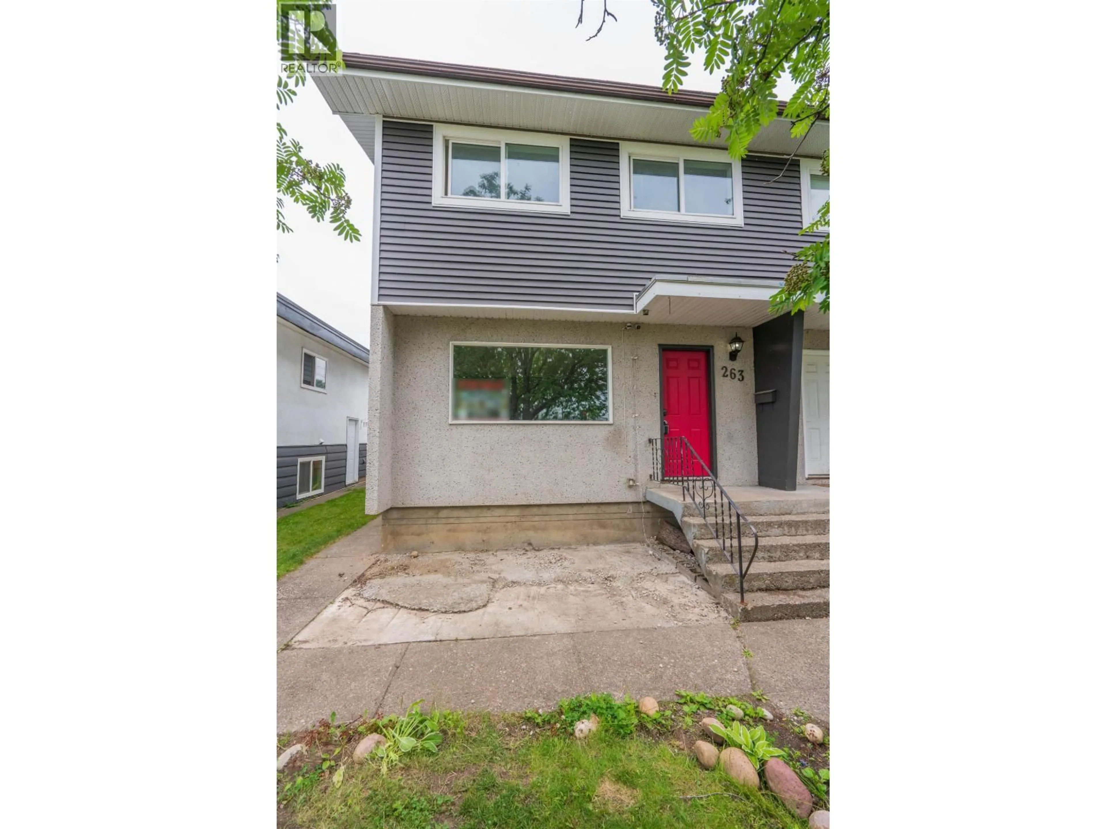 Home with vinyl exterior material, street for 263 MOFFAT STREET, Prince George British Columbia V2M3L4