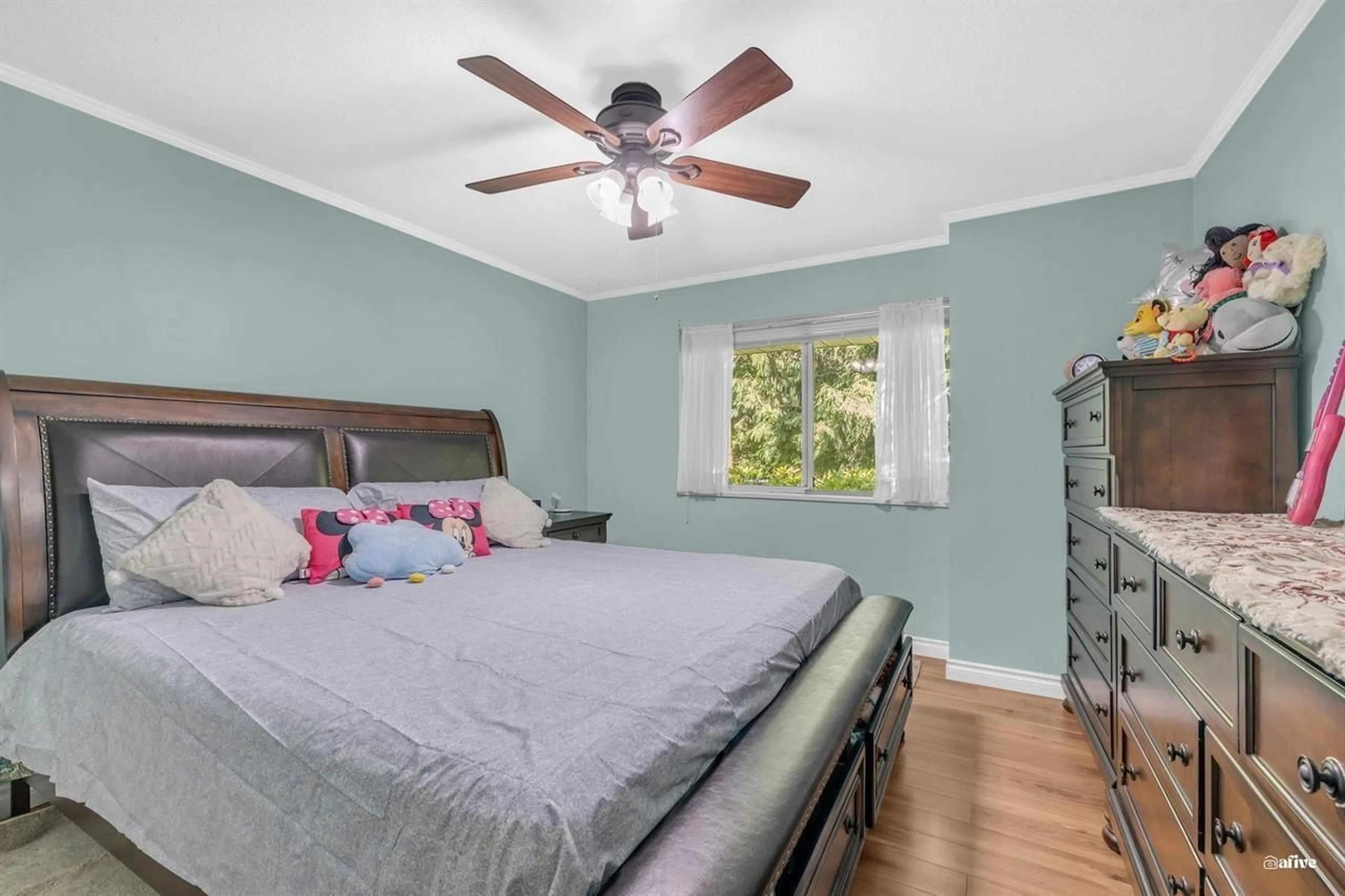 Bedroom with bed, wood/laminate floor for 202 - 1750 MCKENZIE, Abbotsford British Columbia V2S3Z3
