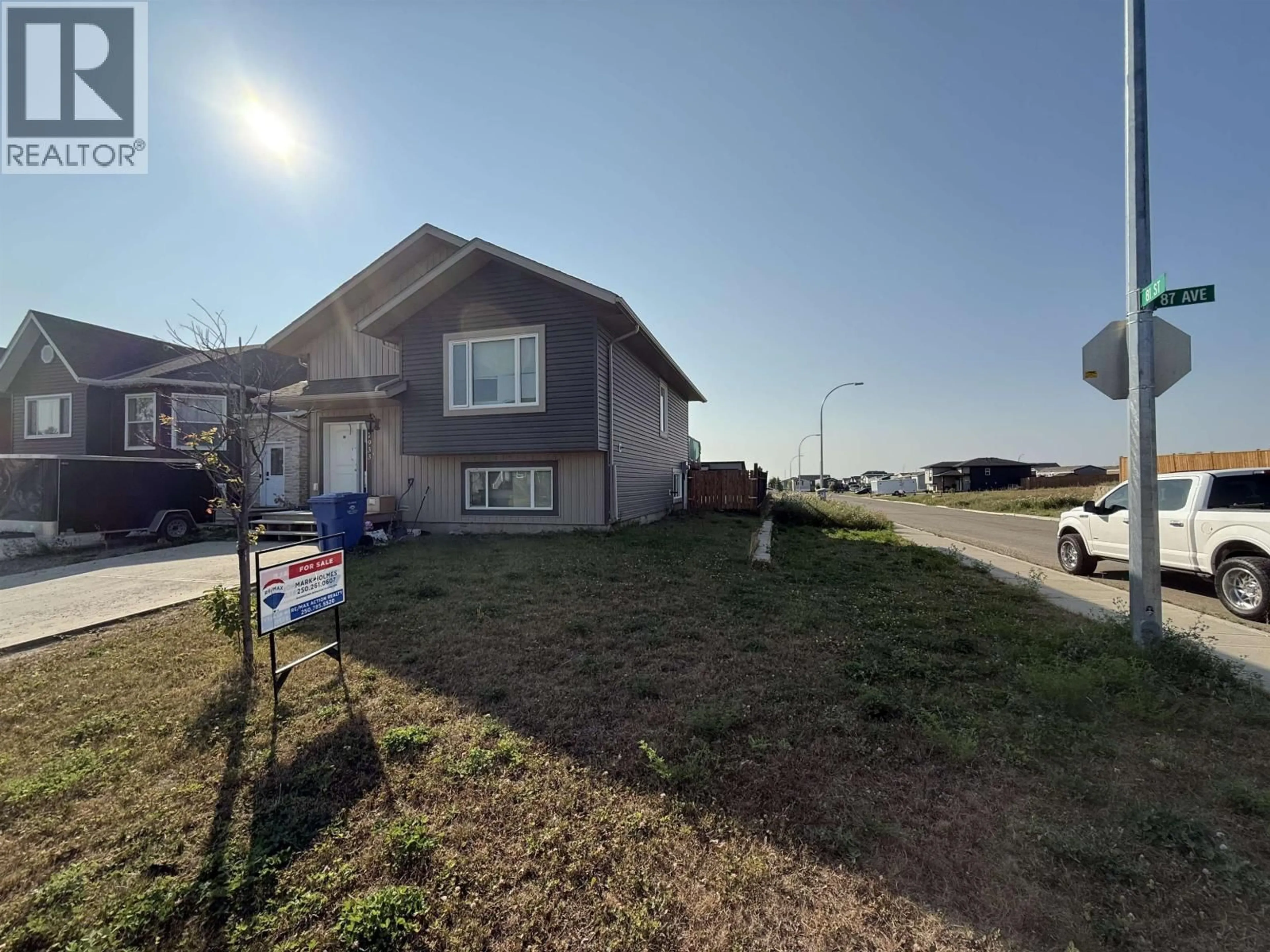 A pic from outside/outdoor area/front of a property/back of a property/a pic from drone, street for 7933 87 AVENUE, Fort St. John British Columbia V1J3B2