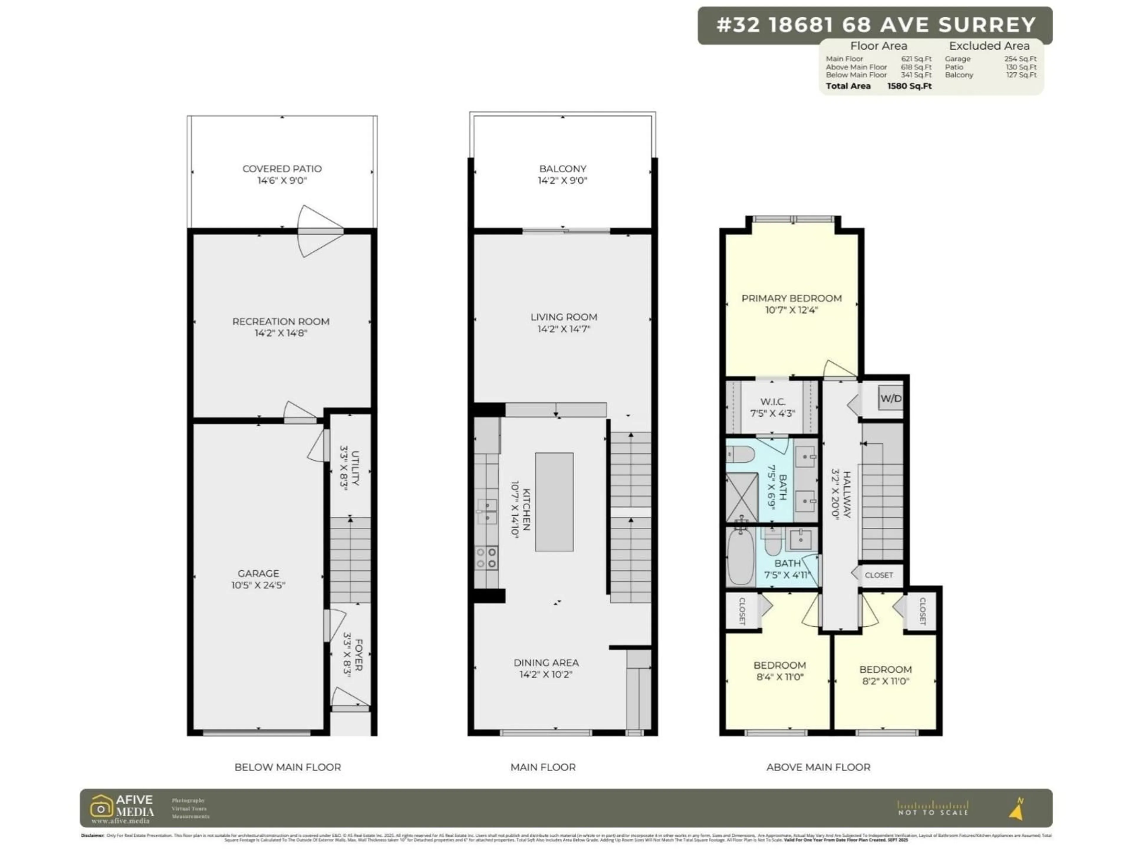 Floor plan for 32 - 18681 68, Surrey British Columbia V4N6P3