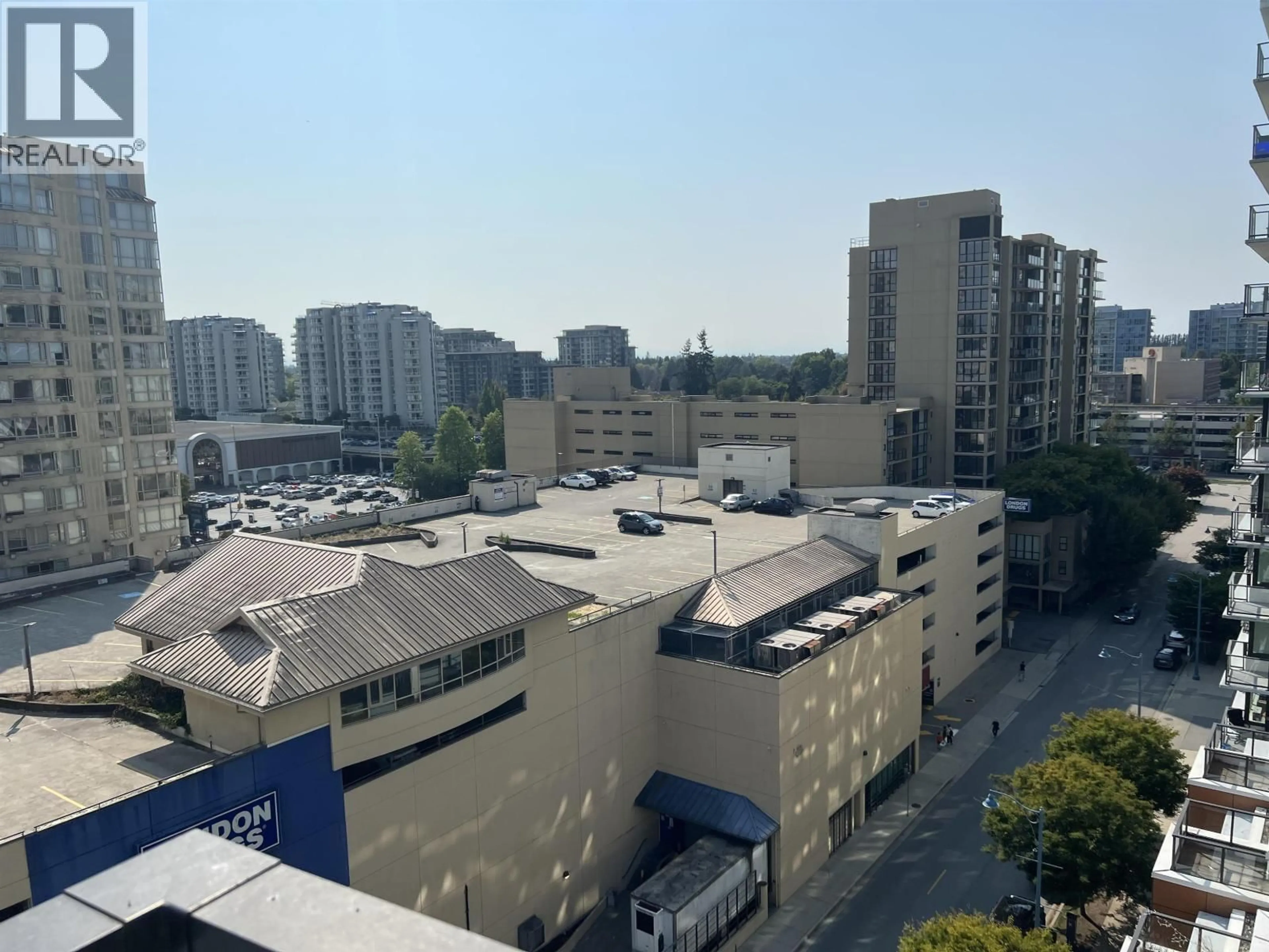 A pic from outside/outdoor area/front of a property/back of a property/a pic from drone, city buildings view from balcony for 1213 - 7988 ACKROYD ROAD, Richmond British Columbia V6X0K6