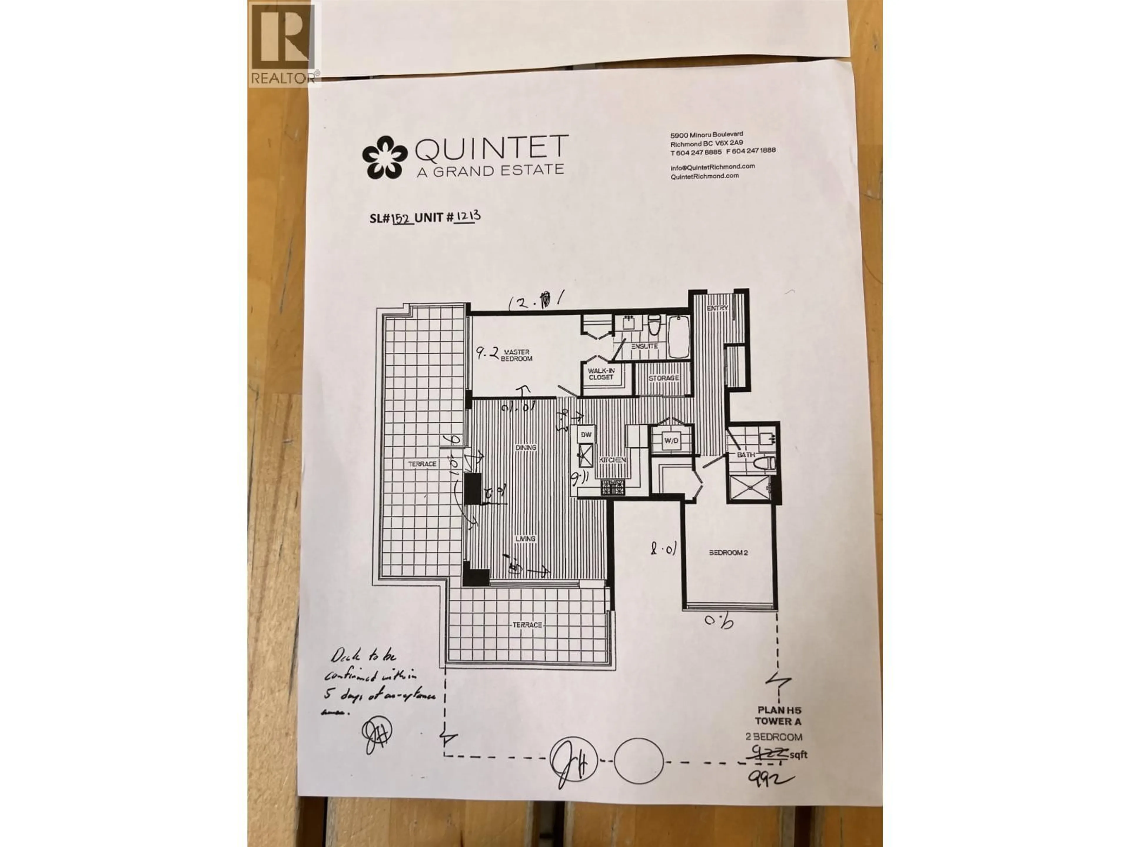 Floor plan for 1213 - 7988 ACKROYD ROAD, Richmond British Columbia V6X0K6