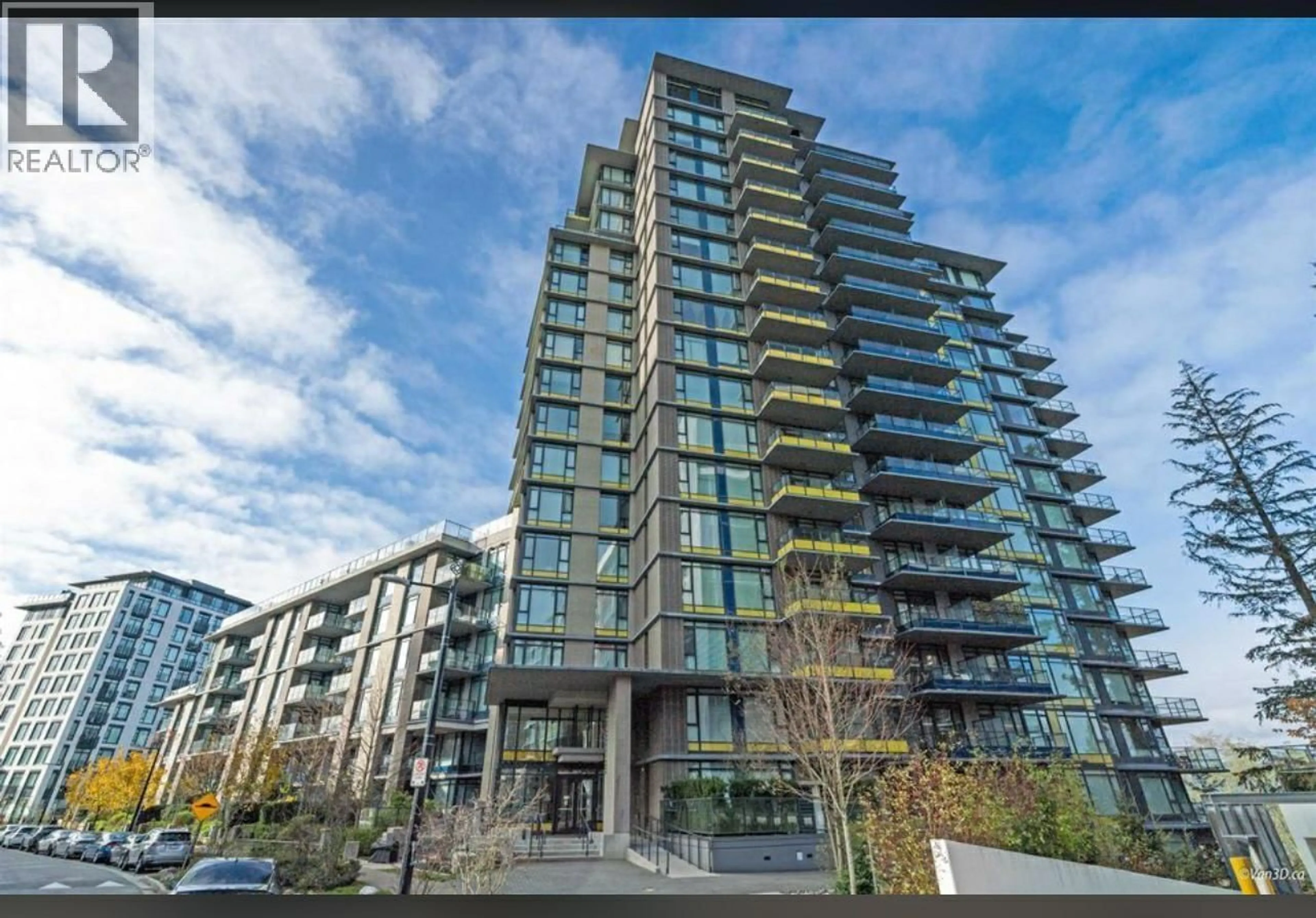A pic from outside/outdoor area/front of a property/back of a property/a pic from drone, building for 801 - 8850 UNIVERSITY CRESCENT, Burnaby British Columbia V5A4Y8