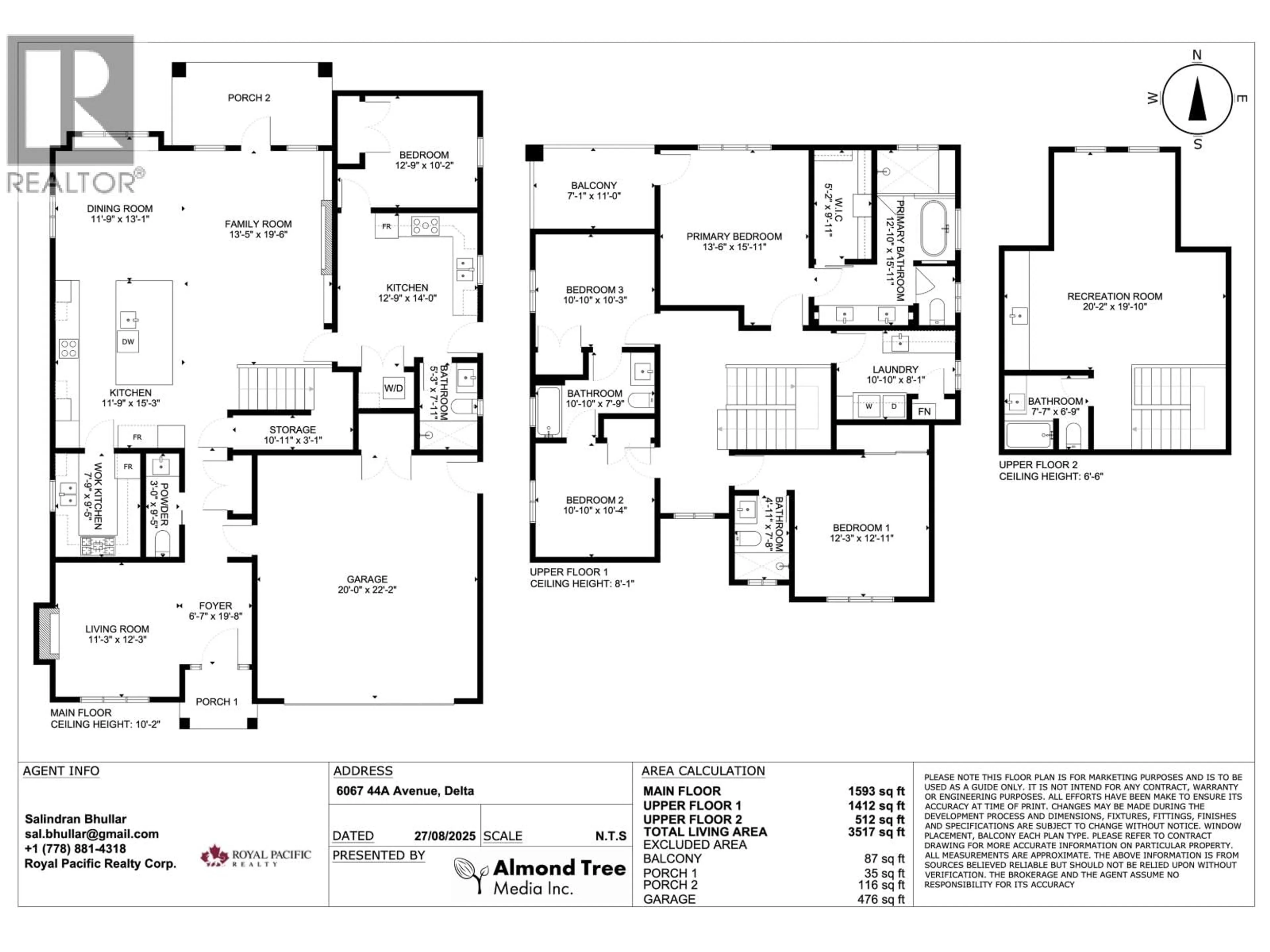 Floor plan for 6067 44A AVENUE, Delta British Columbia V4K4C8