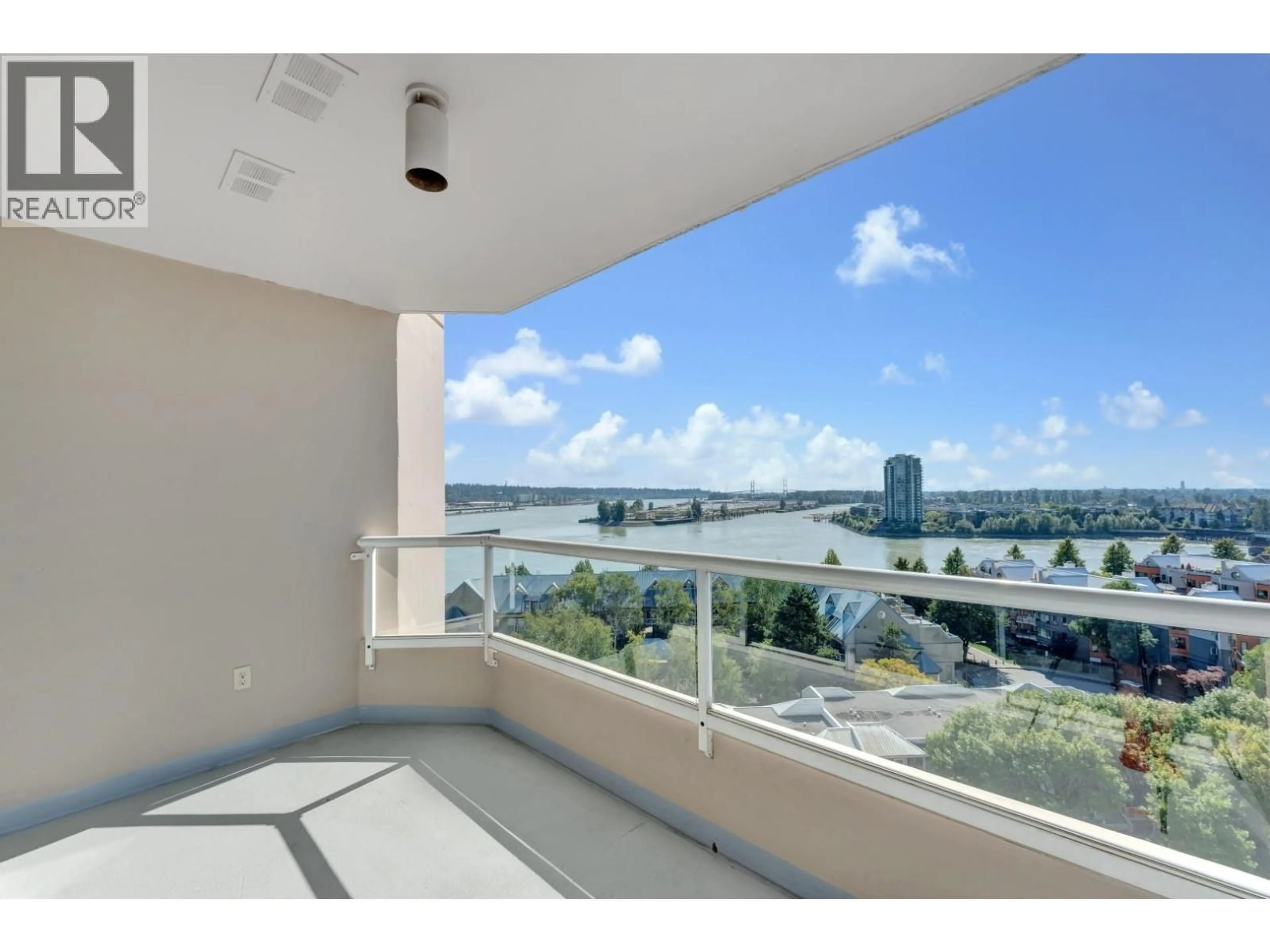 Balcony in the apartment, water/lake/river/ocean view for 1205 - 1065 QUAYSIDE DRIVE, New Westminster British Columbia V3M1C5