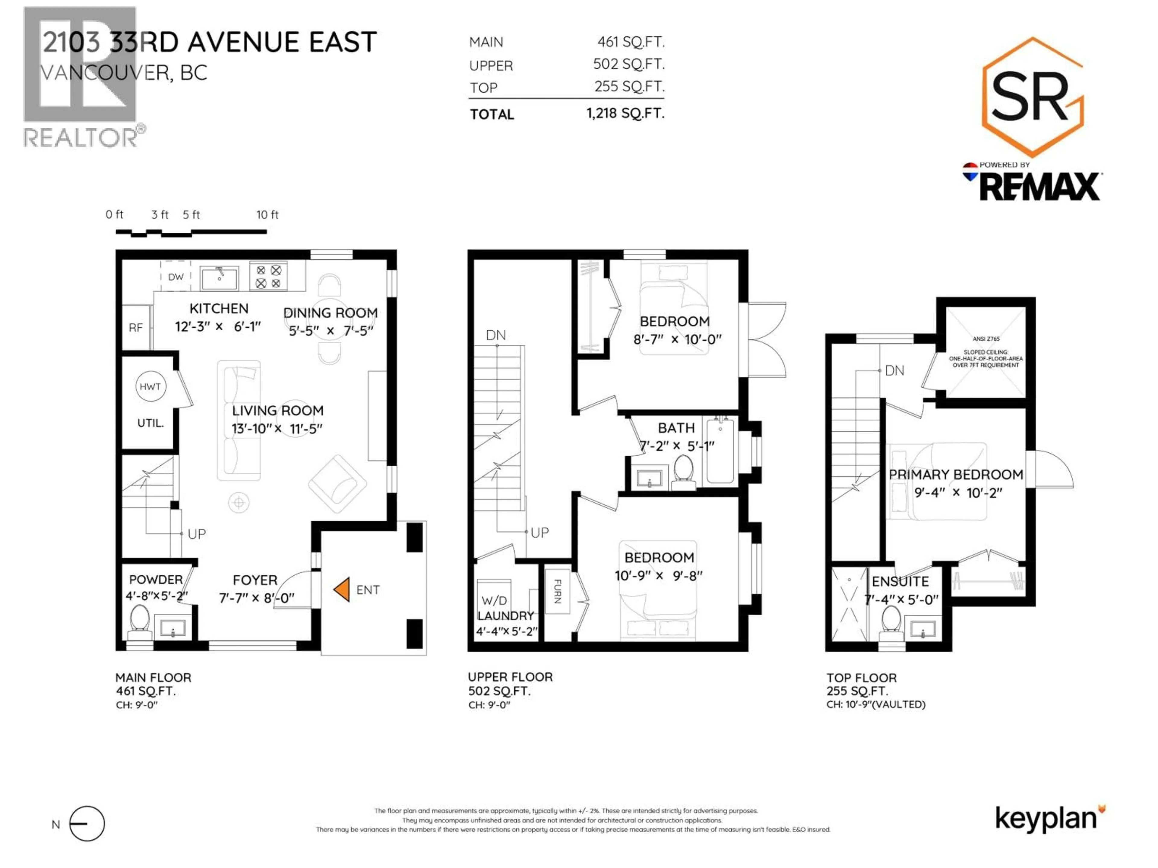 Floor plan for 2103 33 AVENUE, Vancouver British Columbia V5N3E9
