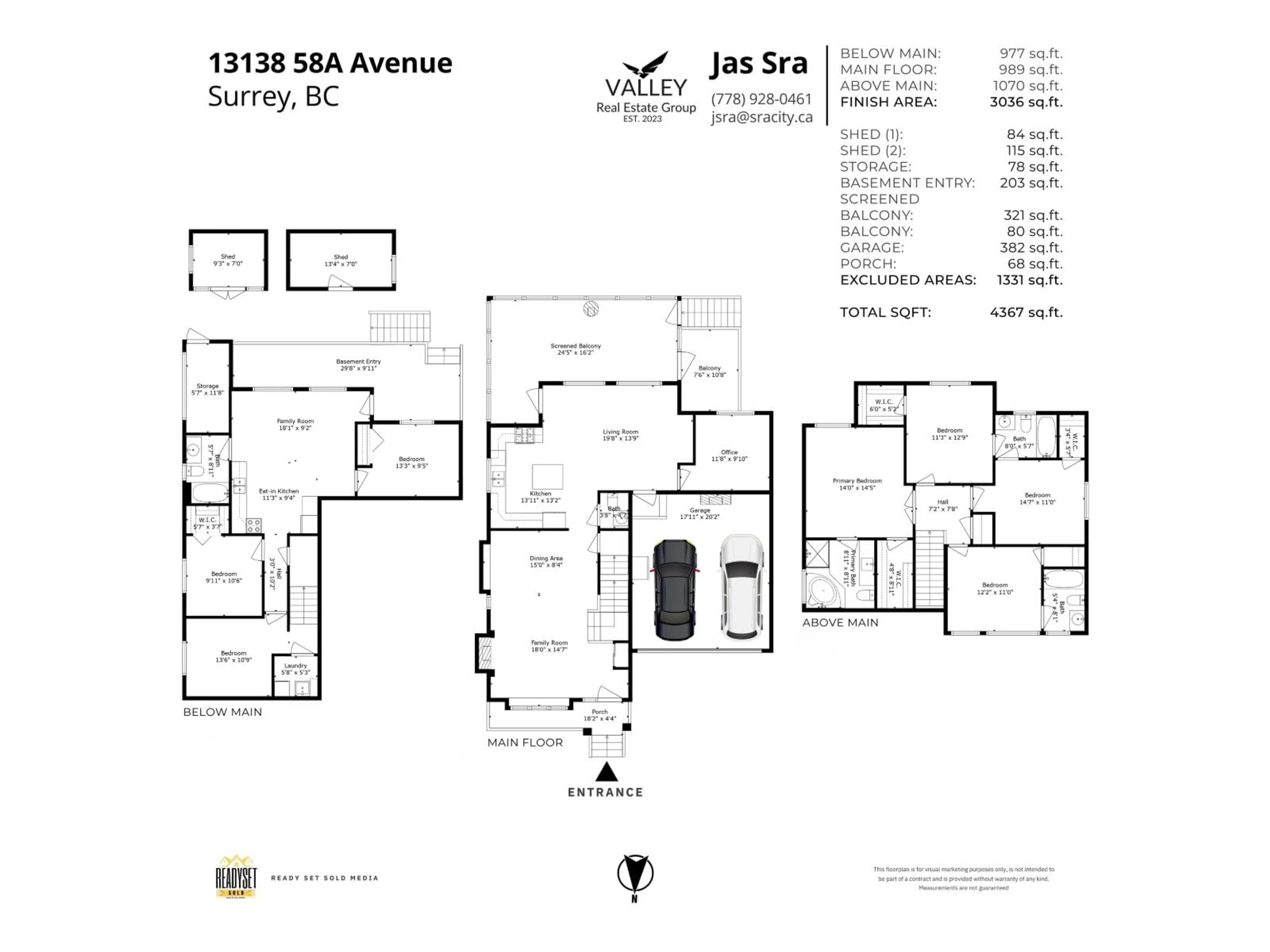 Floor plan for 13138 58A, Surrey British Columbia V3X0E4