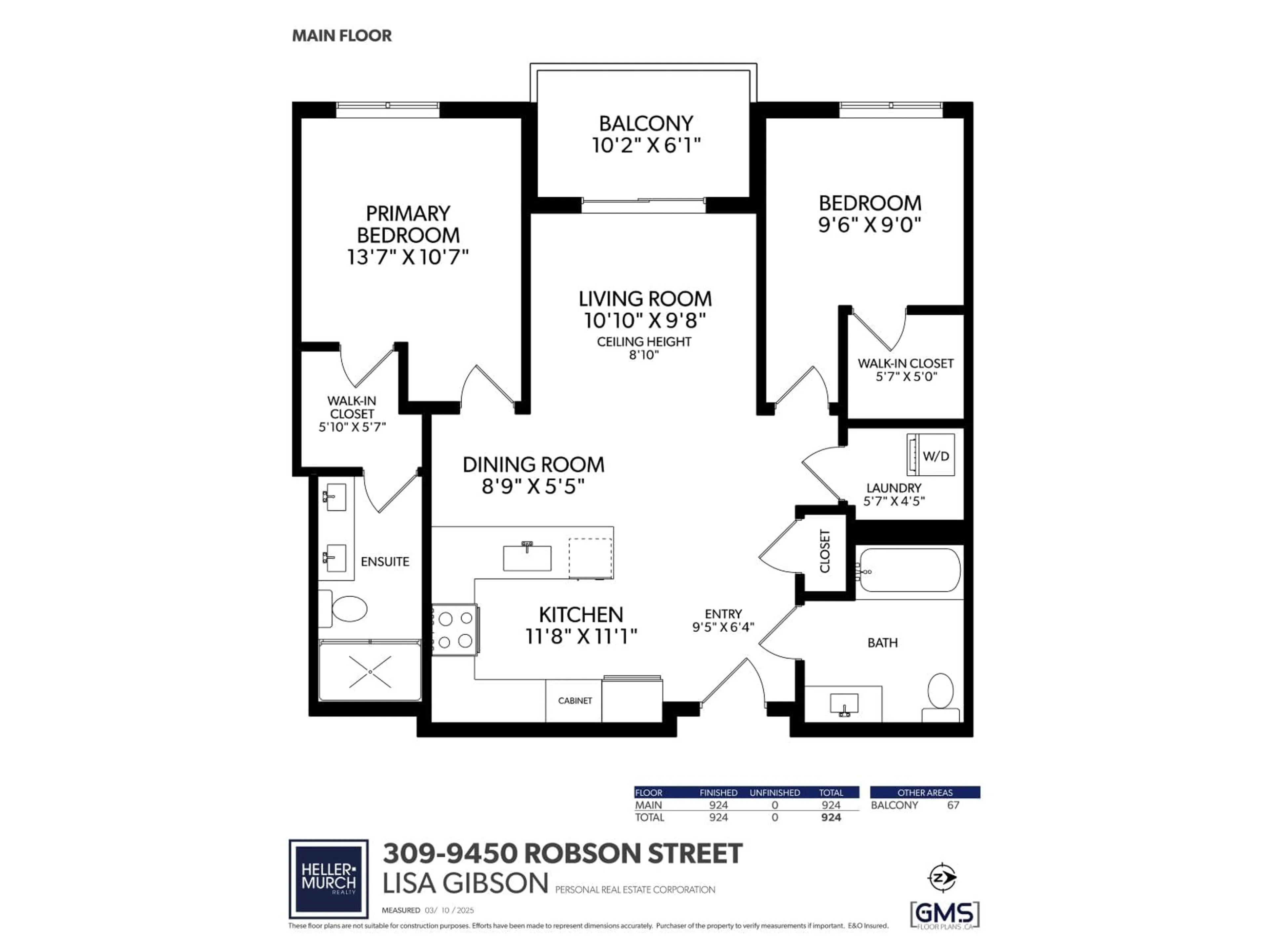 Floor plan for 309 - 9450 ROBSON STREET, Chilliwack British Columbia V2P0L7