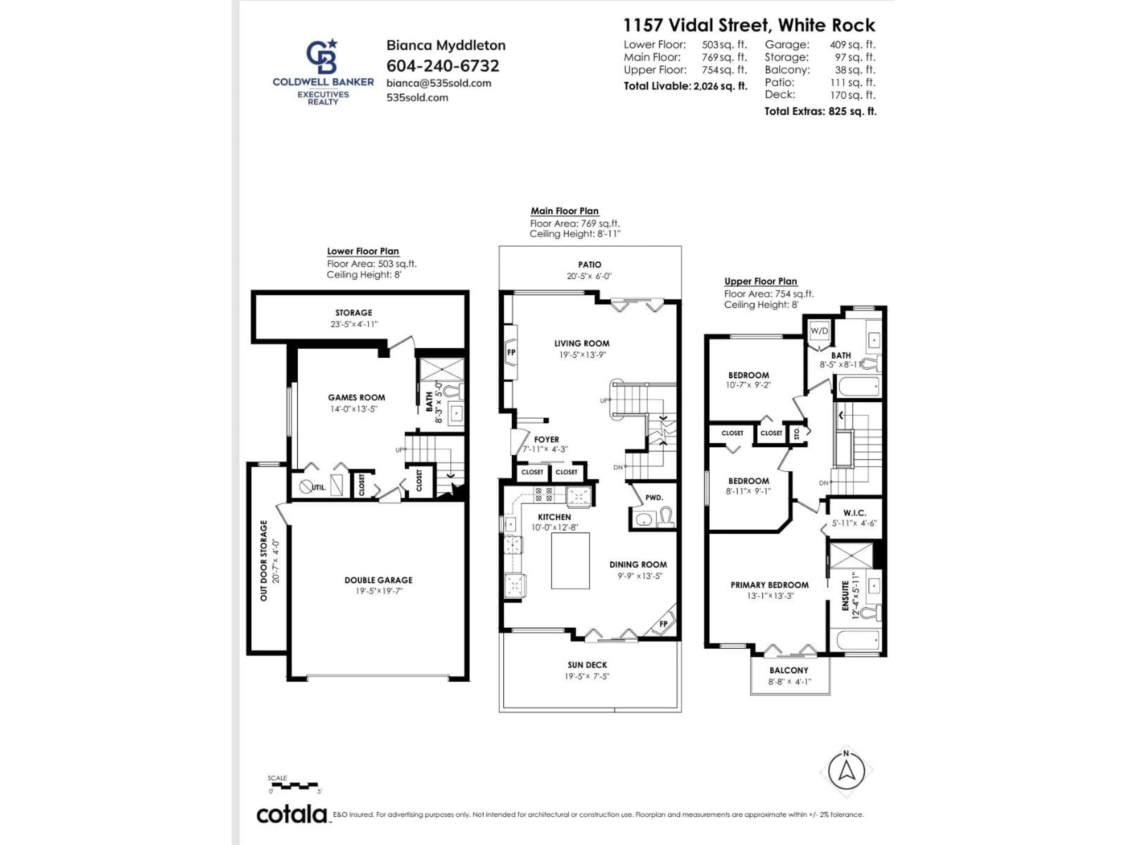 Floor plan for 1157 VIDAL, White Rock British Columbia V4B3T4