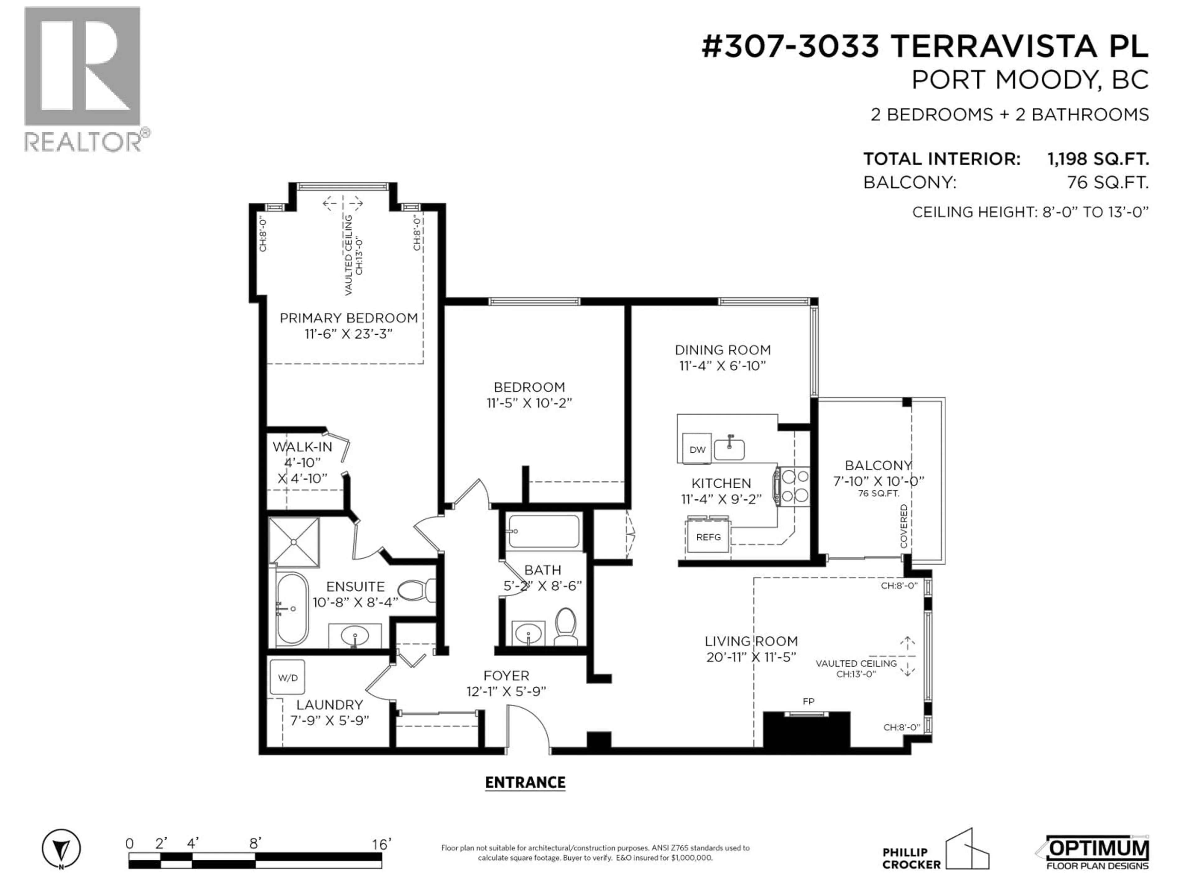 Floor plan for 307 - 3033 TERRAVISTA PLACE, Port Moody British Columbia V3H5A3