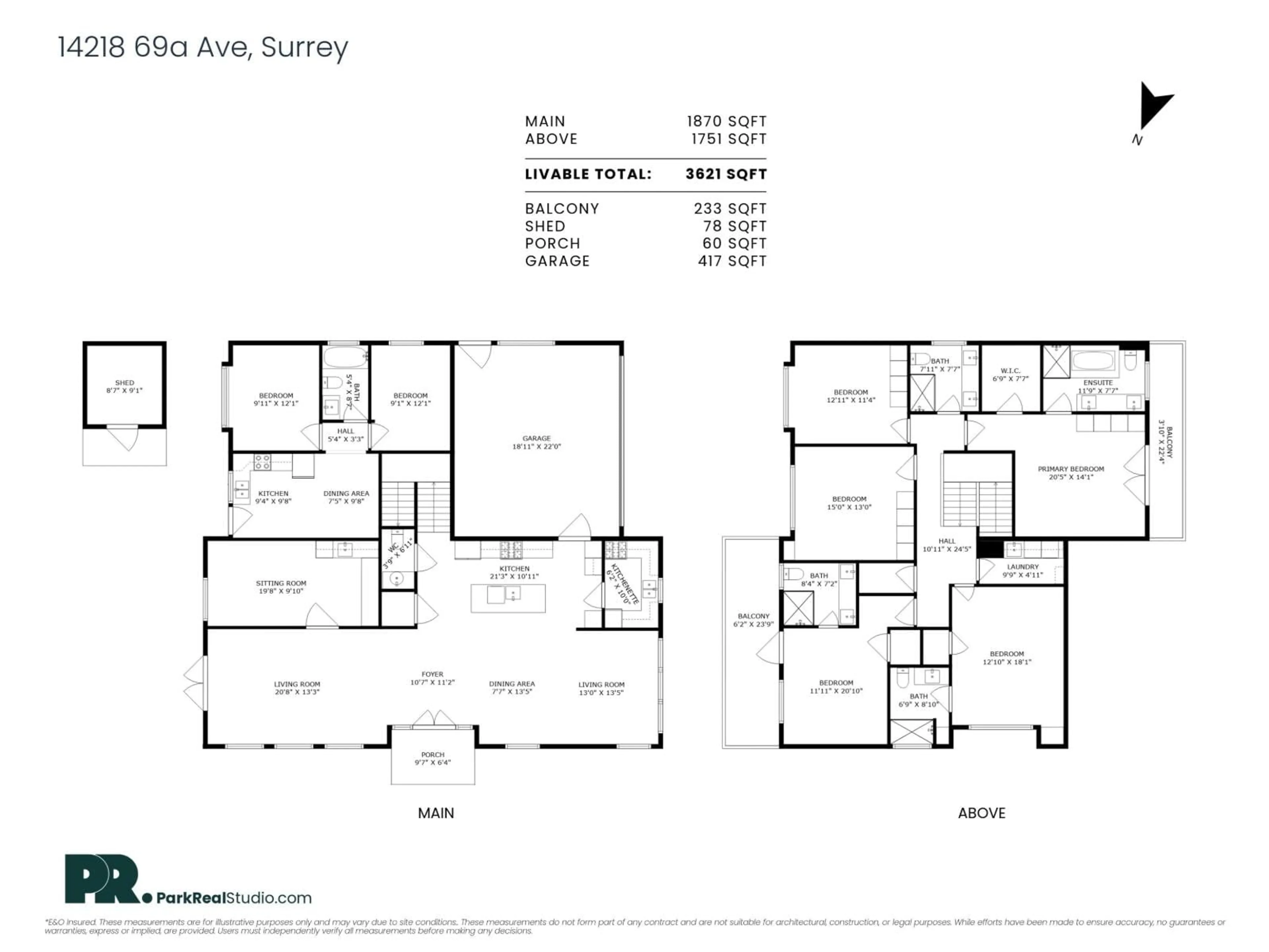 Floor plan for 14218 69A, Surrey British Columbia V3W2H9