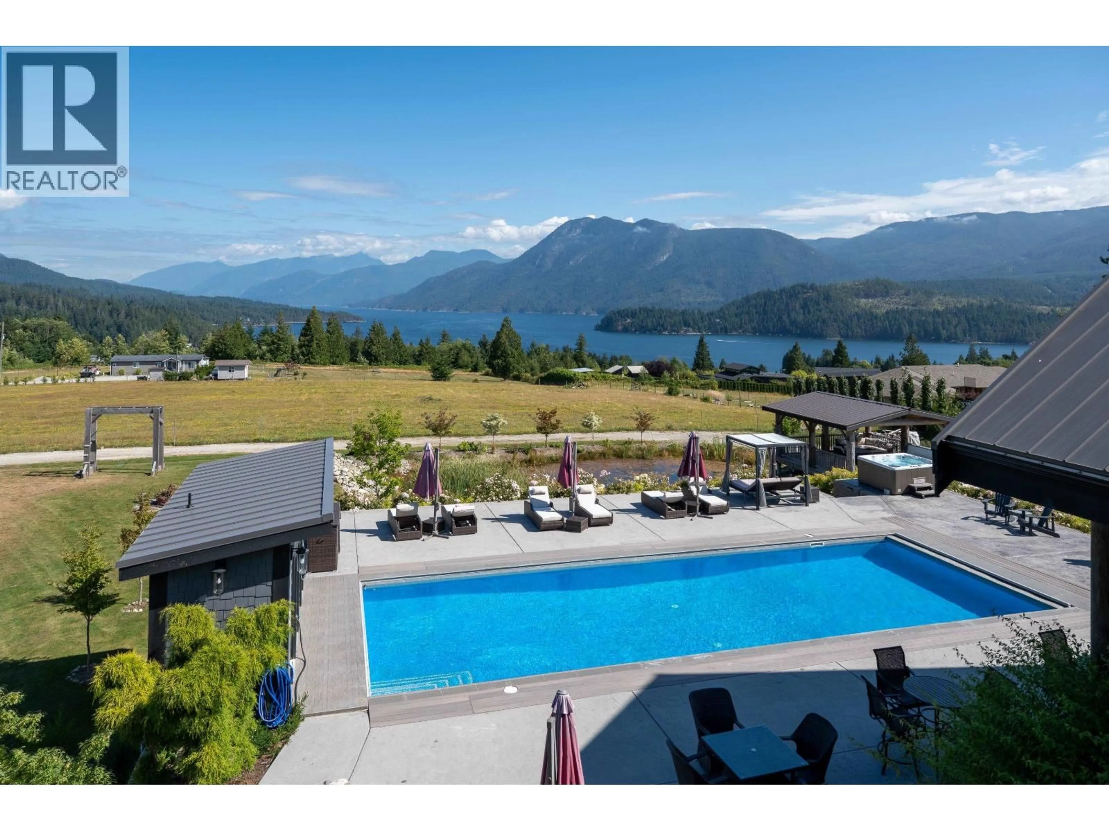 A pic from outside/outdoor area/front of a property/back of a property/a pic from drone, water/lake/river/ocean view for 6316 CROWSTON ROAD, Sechelt British Columbia V7Z0L1