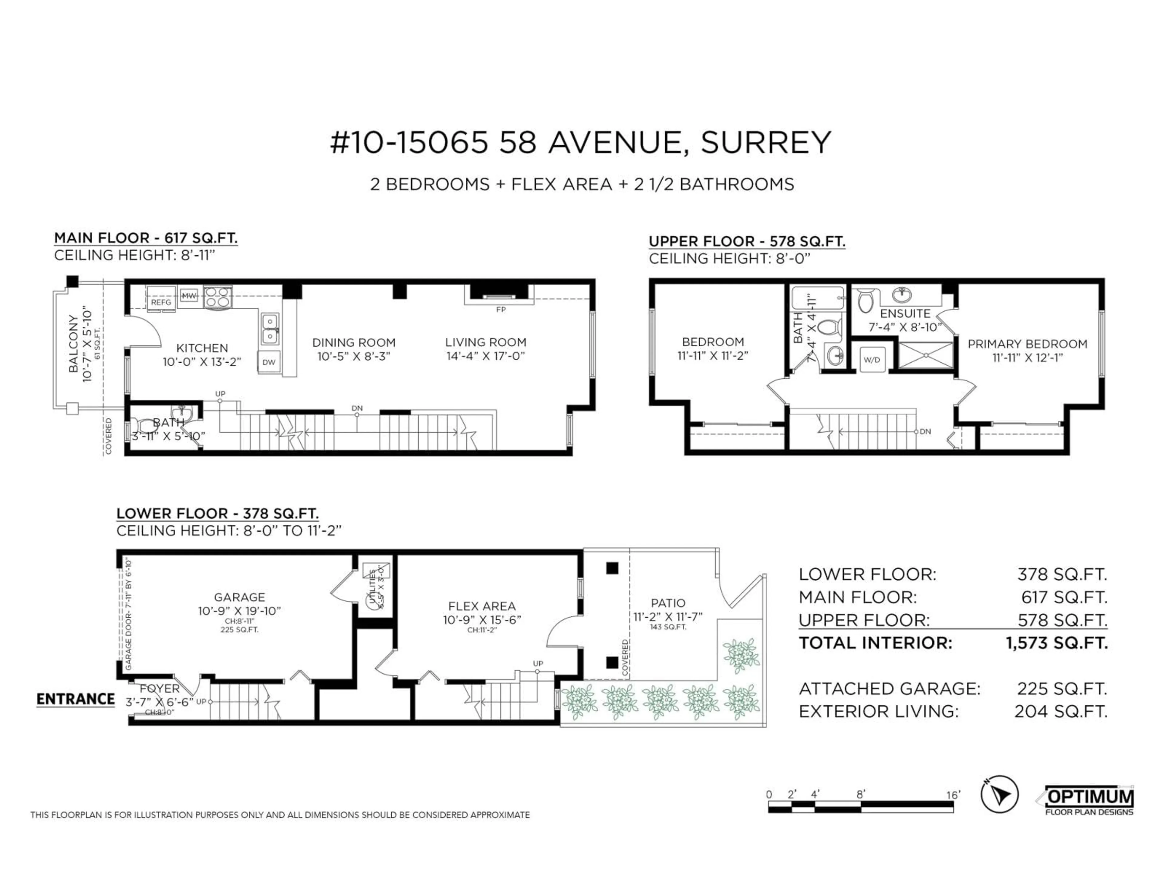 Floor plan for 10 - 15065 58, Surrey British Columbia V3S8Z5
