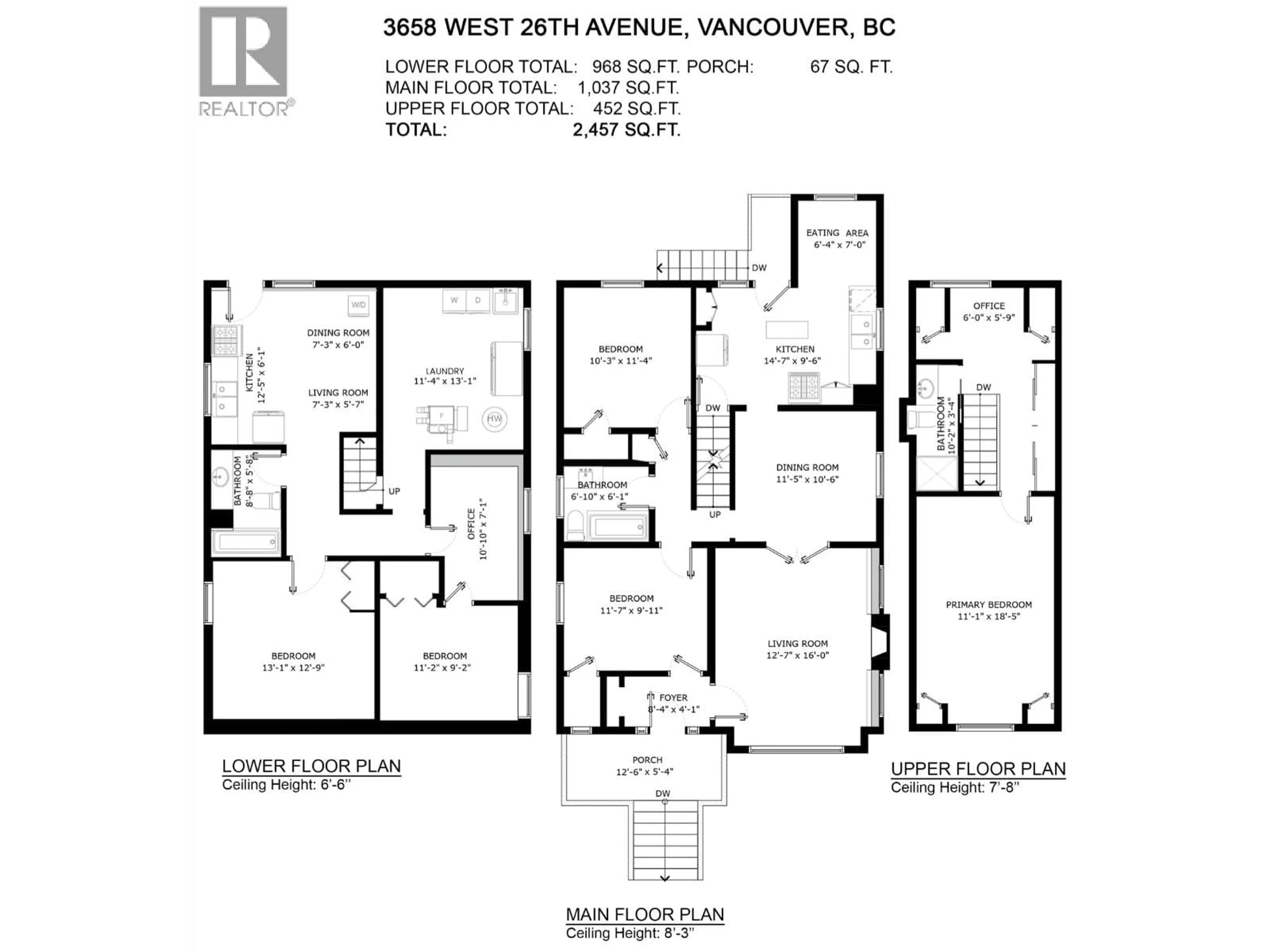 Floor plan for 3658 26TH AVENUE, Vancouver British Columbia V6S1P1