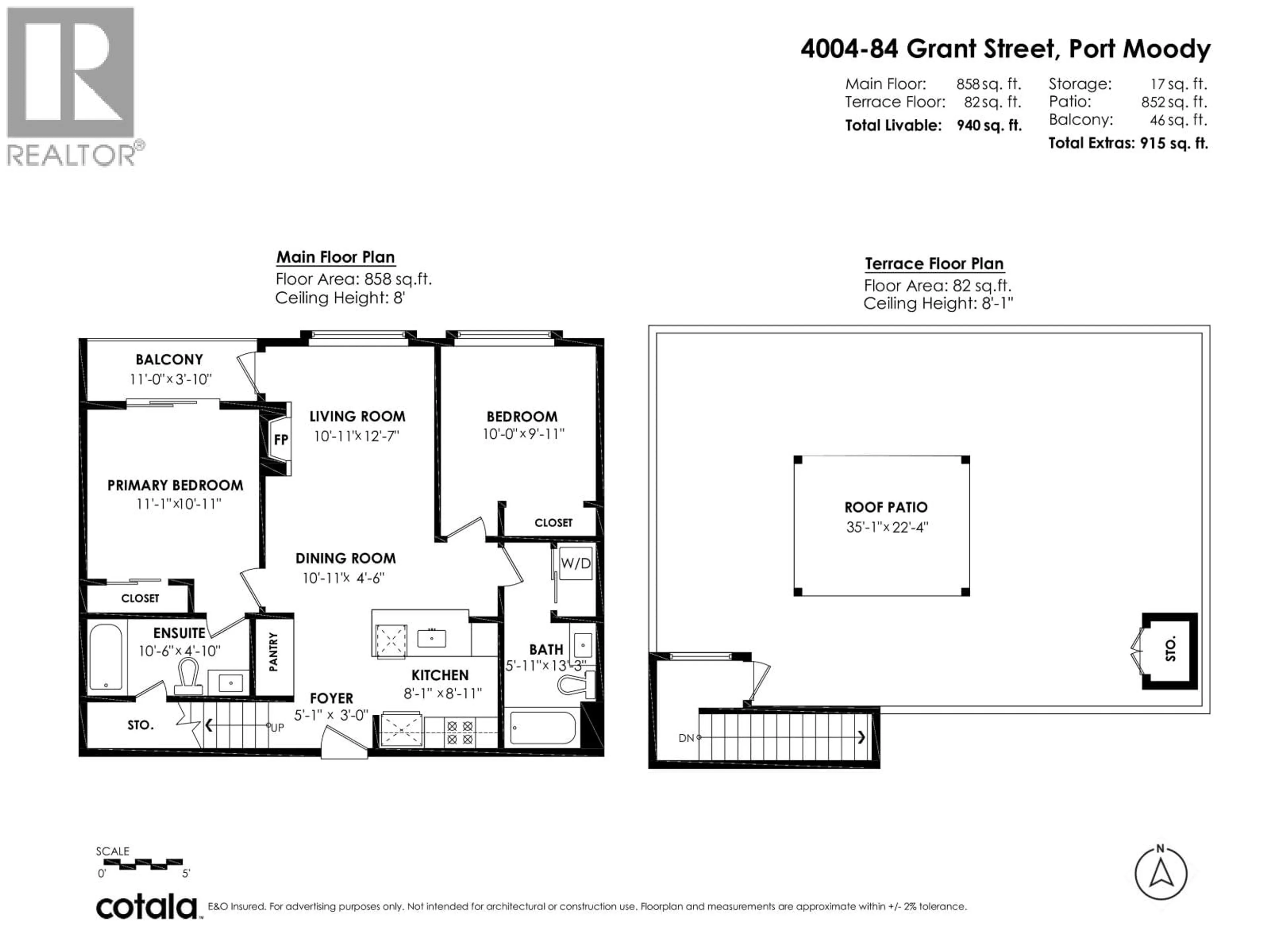 Floor plan for 4004 - 84 GRANT STREET, Port Moody British Columbia V3H0B5