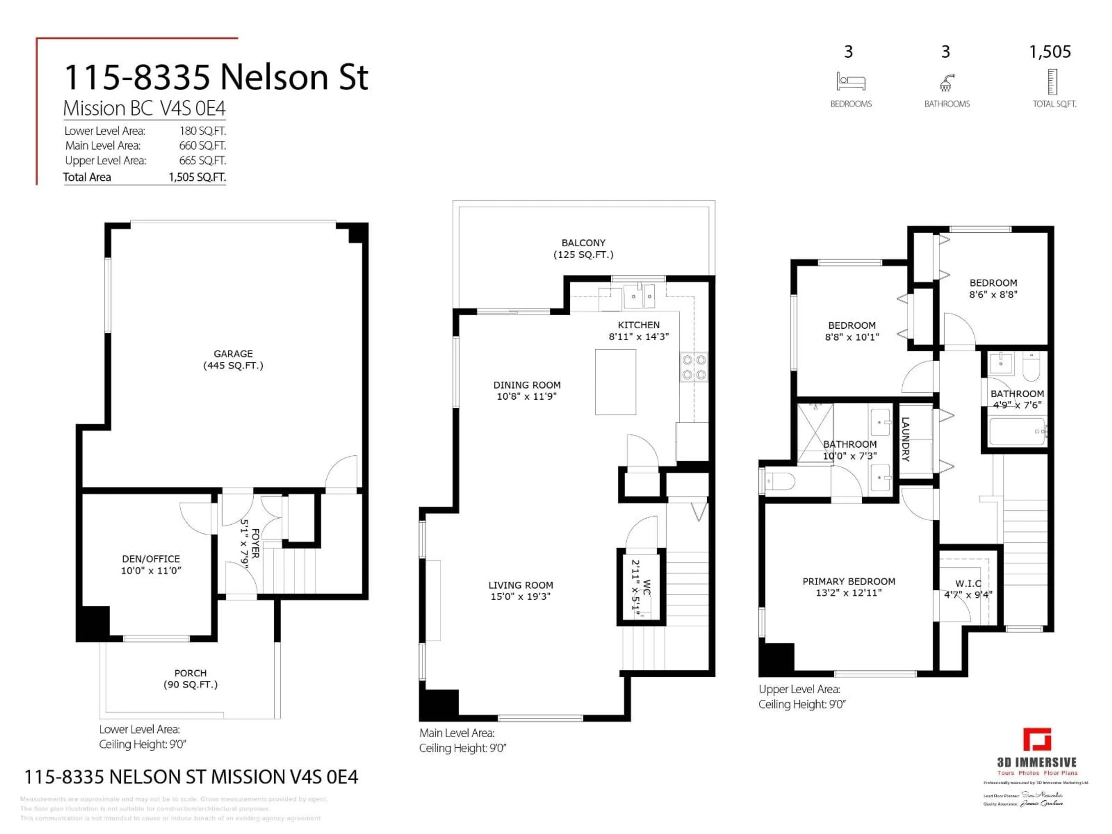 Floor plan for 115 - 8335 NELSON, Mission British Columbia V4S0E4