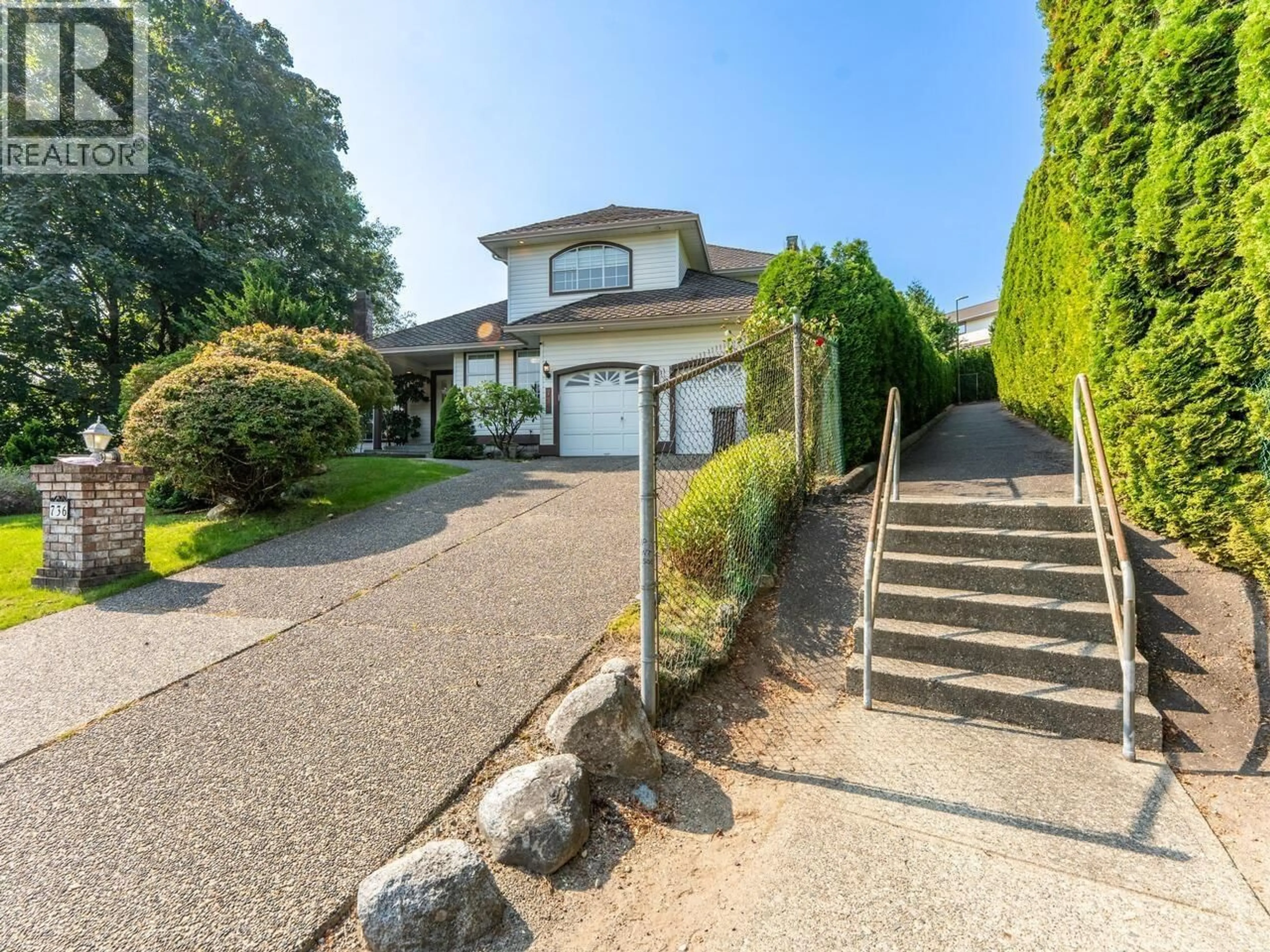 A pic from outside/outdoor area/front of a property/back of a property/a pic from drone, street for 736 CLEARWATER WAY, Coquitlam British Columbia V3C6A3