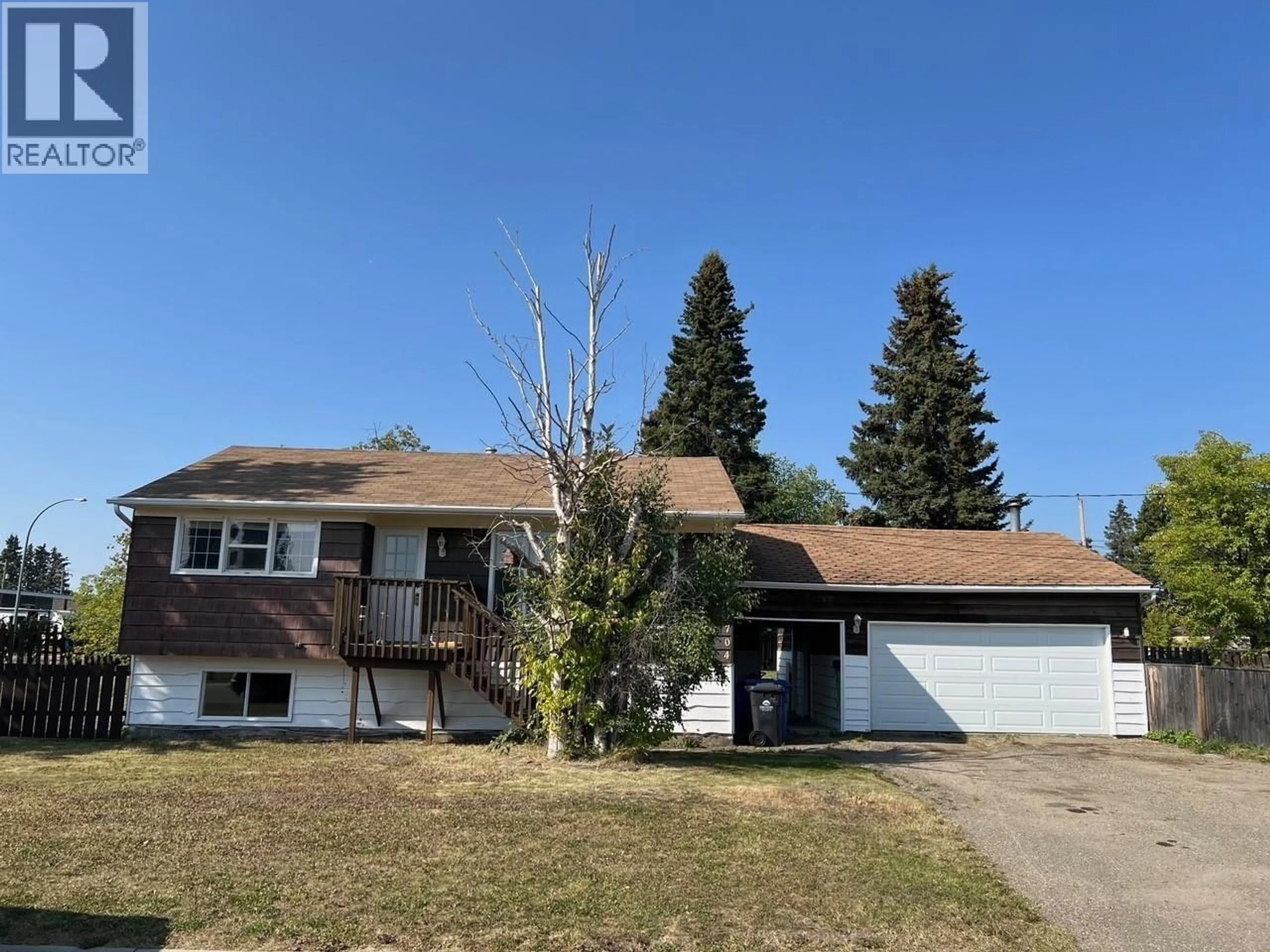 A pic from outside/outdoor area/front of a property/back of a property/a pic from drone, street for 9704 81 STREET, Fort St. John British Columbia V1J3C3